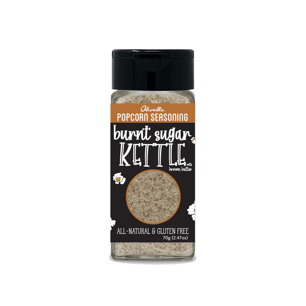 Olivelle Burnt Sugar Kettle Popcorn Seasoning - Gourmet Popcorn Topping for Movie Nights, Parties & Snack Time