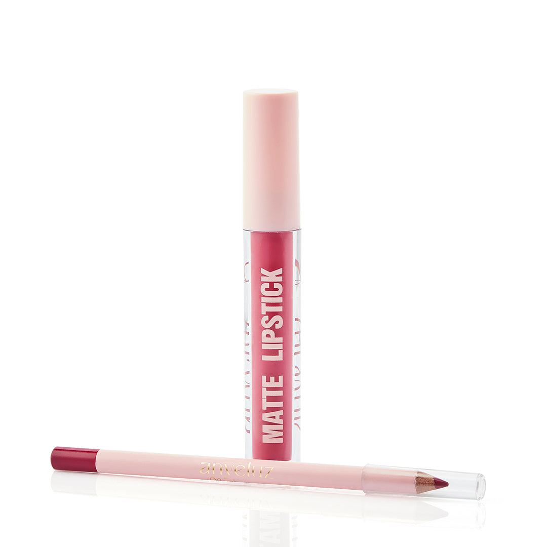 Anyeluz 2-in-1 Lip Gloss and Lip Liner Kit - Long Lasting Moisturizing Lip Makeup Set for Women | Perfect for Daily Wear, Parties & Special Occasions