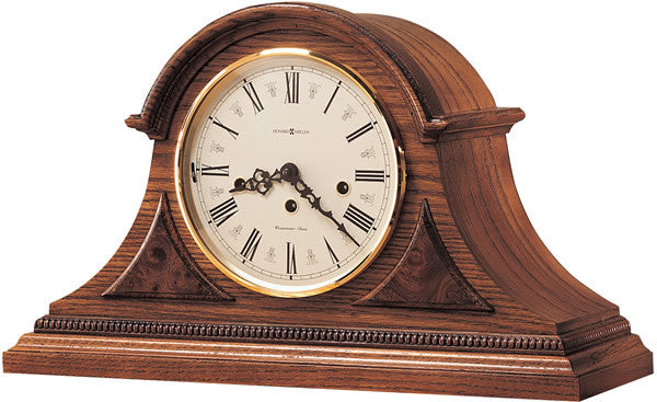 11H Worthington Oak Mantel Clock - Antique Yorkshire Style Wall Clock for Living Room, Bedroom & Office Decor