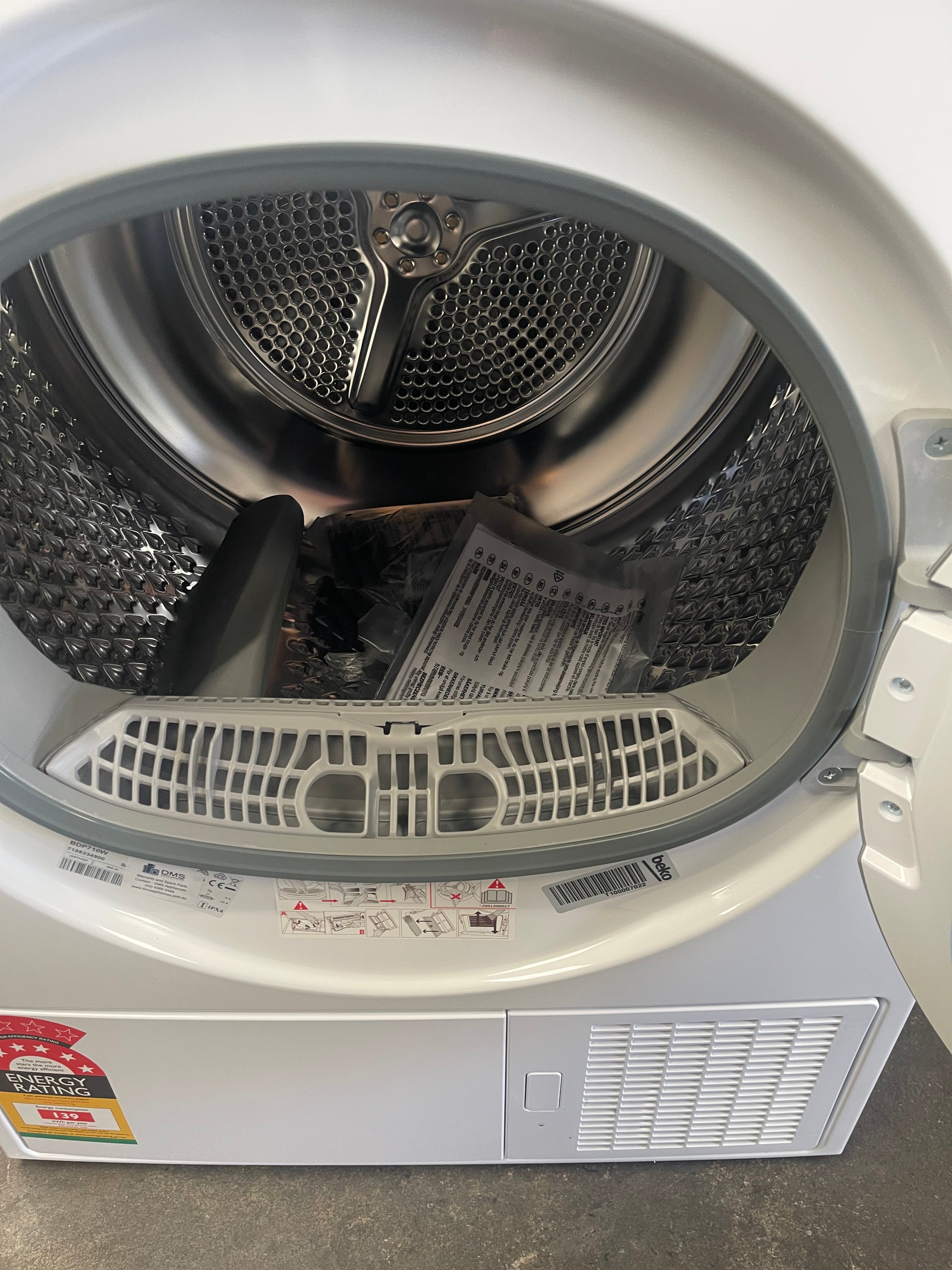 Beko BDP710W 7kg Heat Pump Dryer - Energy Efficient, Quiet & Eco-Friendly | Factory Second | Perfect for Small Apartments & Laundry Rooms