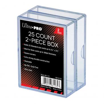 Ultra Pro 2-Piece Slider Box - 25 Count Storage Case for Trading Cards, Collectibles & Gaming Accessories - Perfect for MTG, Pokemon, and Sports Card Organization