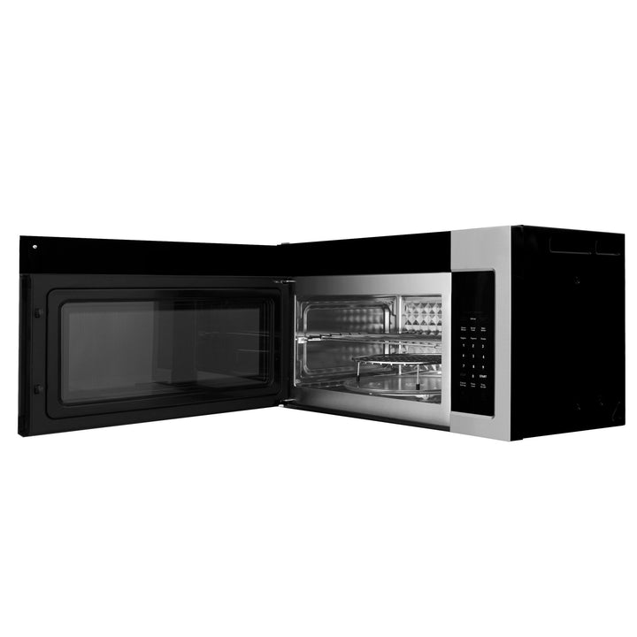ZLINE Over the Range Convection Microwave Oven with Traditional Handle & Sensor Cooking - 1.6 cu.ft Stainless Steel Built-in Microwave for Kitchen, Perfect for Baking, Reheating & Quick Meals