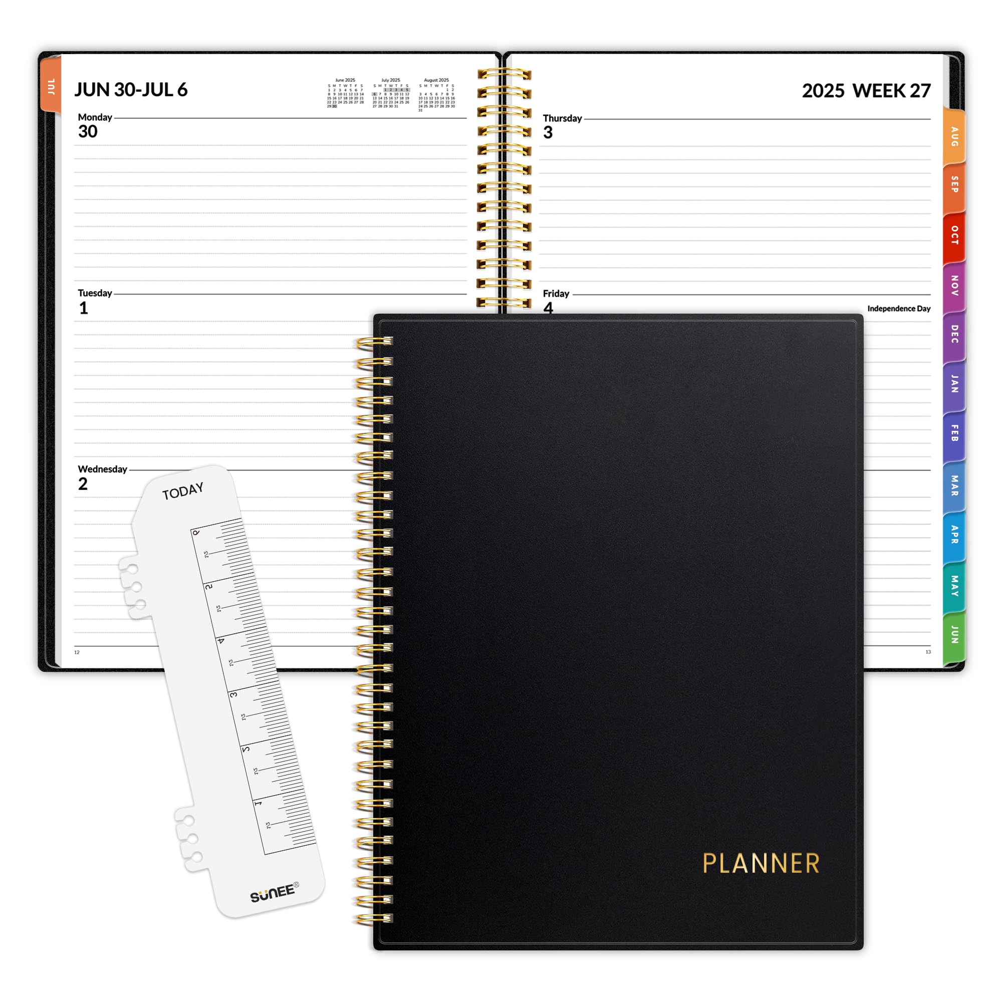 SUNEE 2025-2026 Academic Planner - Weekly & Monthly Calendar from July 2025 to June 2026, 8.5