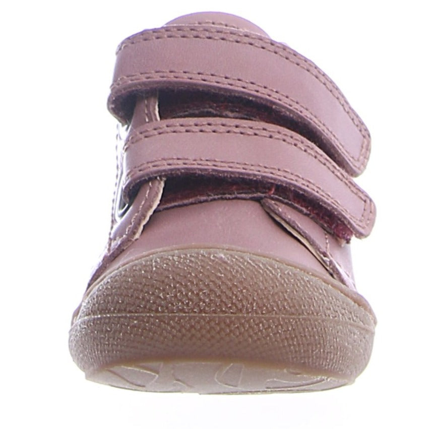 Naturino Girls Cocoon VL Nappa Spazzolato Sneakers in Rose Pink - Comfortable & Stylish School Shoes for Everyday Wear