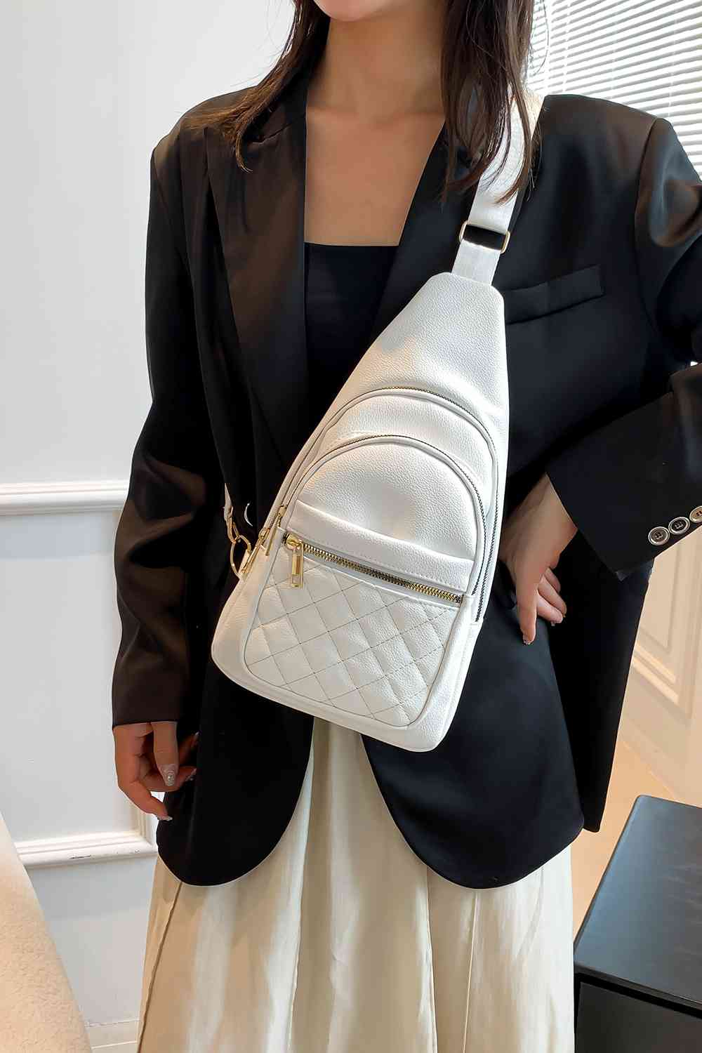 Premium PU Leather Sling Bag for Men & Women - Lightweight Crossbody Shoulder Bag with Adjustable Strap - Perfect for Travel, Work & Everyday Use