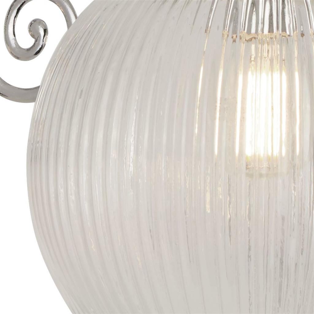 Belvue IP44 Waterproof Bathroom Wall Light - Antique Brass & Clear Chrome Finish with Acid Glass Shade - Perfect for Bathroom, Vanity, and Powder Room Lighting