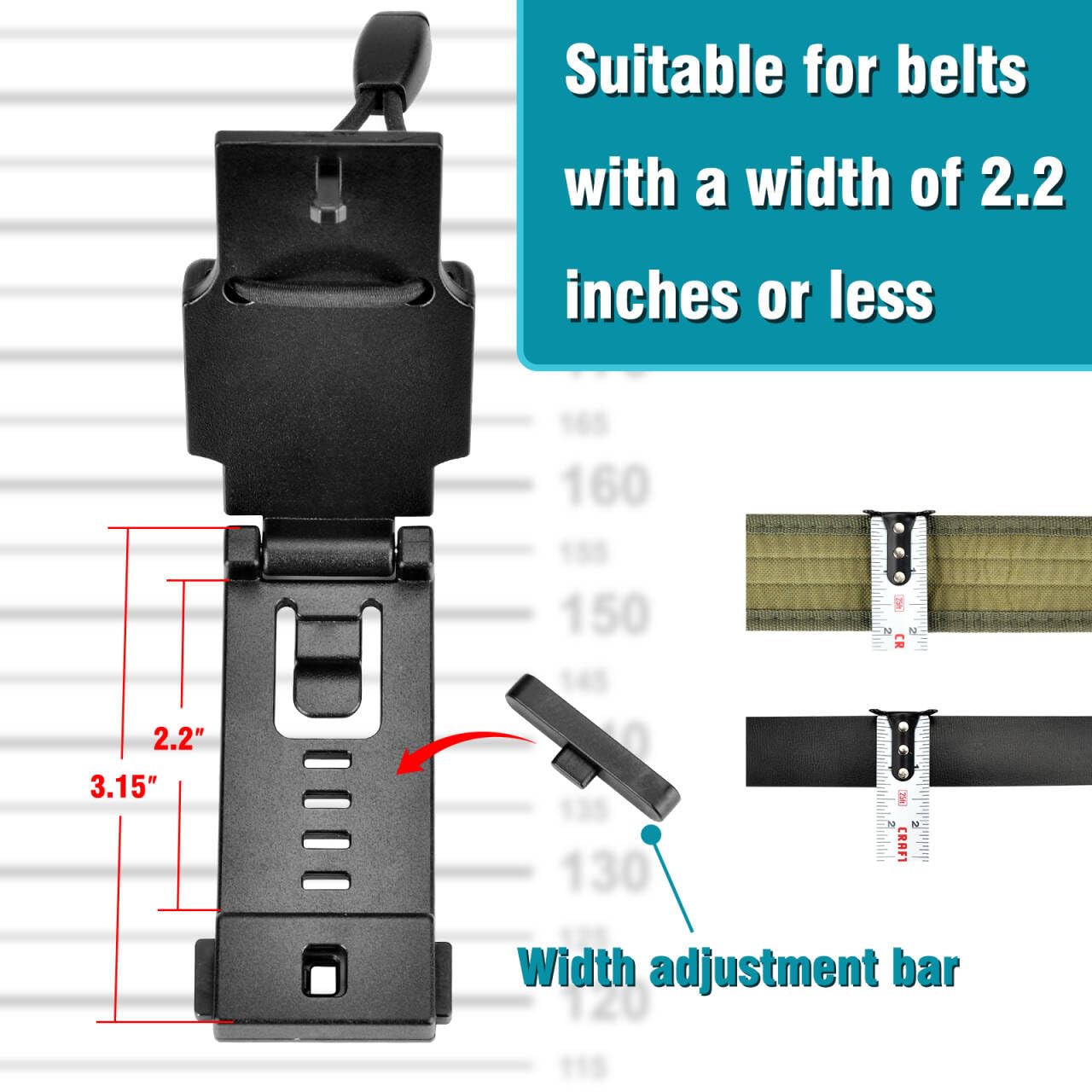 Tactical Radio Holster for Duty Belt - Secure Walkie Talkie Holder for Motorola, BaoFeng, Midland & Hytera Radios - Police & Law Enforcement Accessories - Perfect for Patrol, Security & Emergency Response Teams