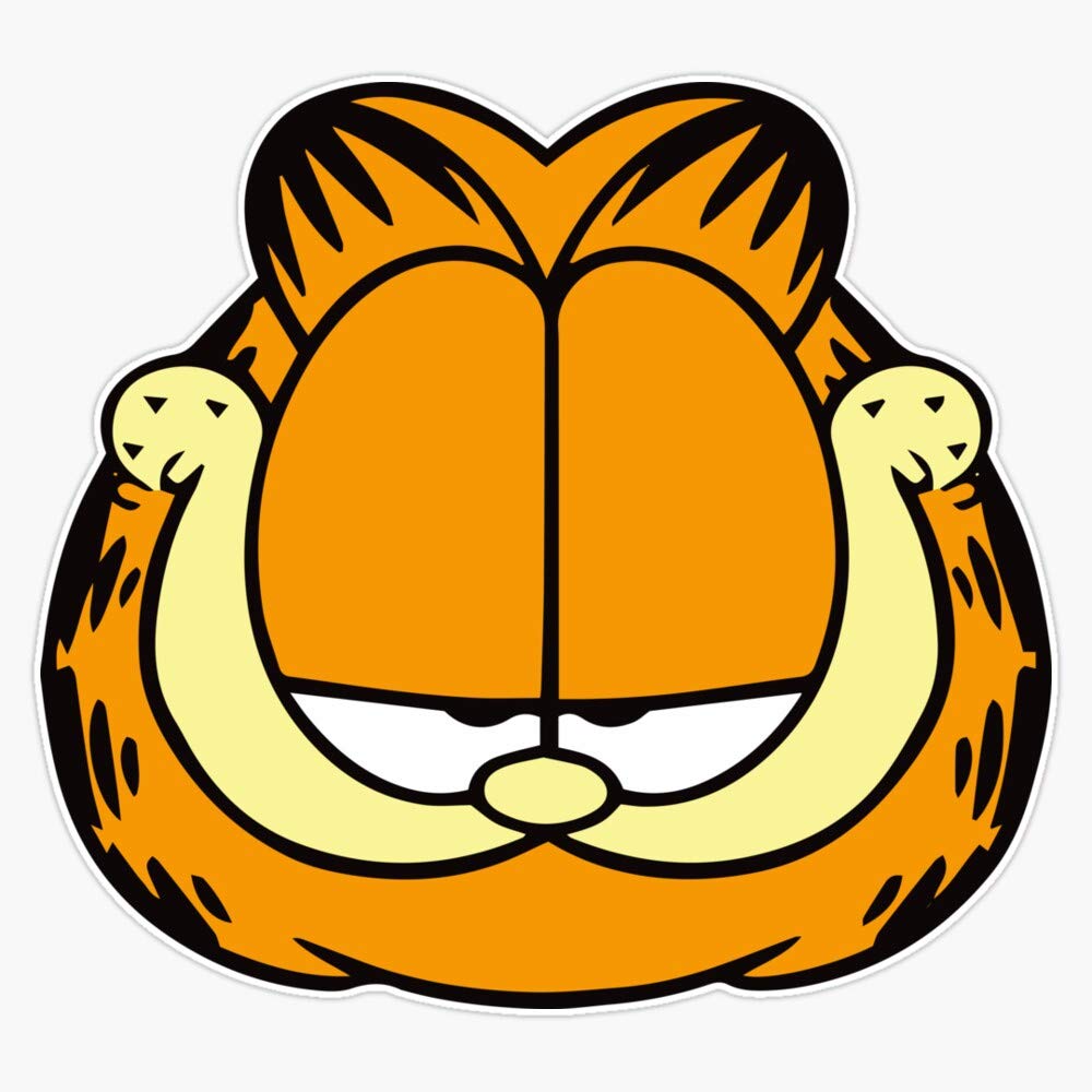 Leyland Designs Garfield Face Vinyl Sticker - Durable 5