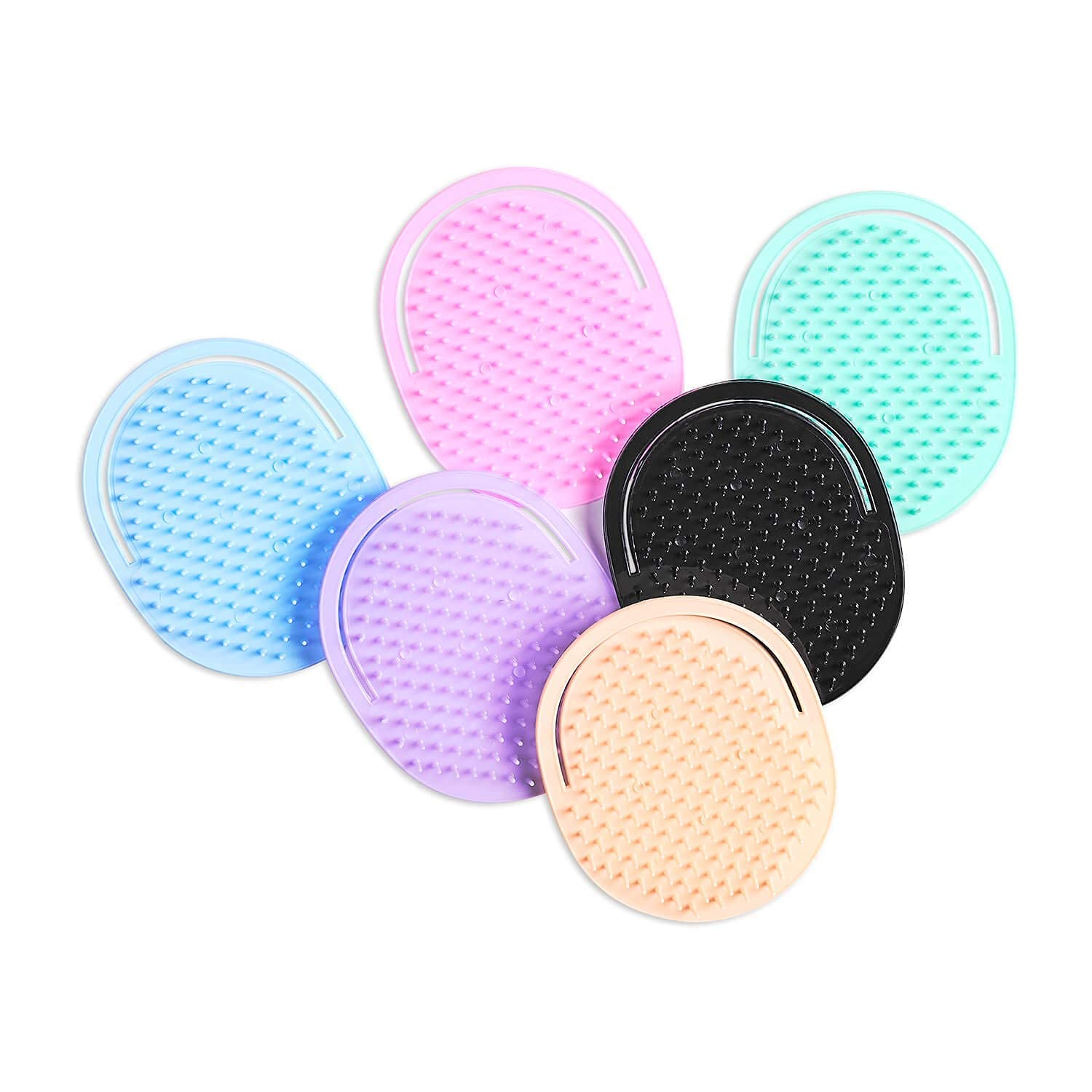 Premium Hand Grip Hair Shampoo Massage Comb - Flat Scalp Brush for Men & Women (4-Pack, Multicolor) - Perfect for Salon, Home Hair Care & Relaxing Scalp Massage