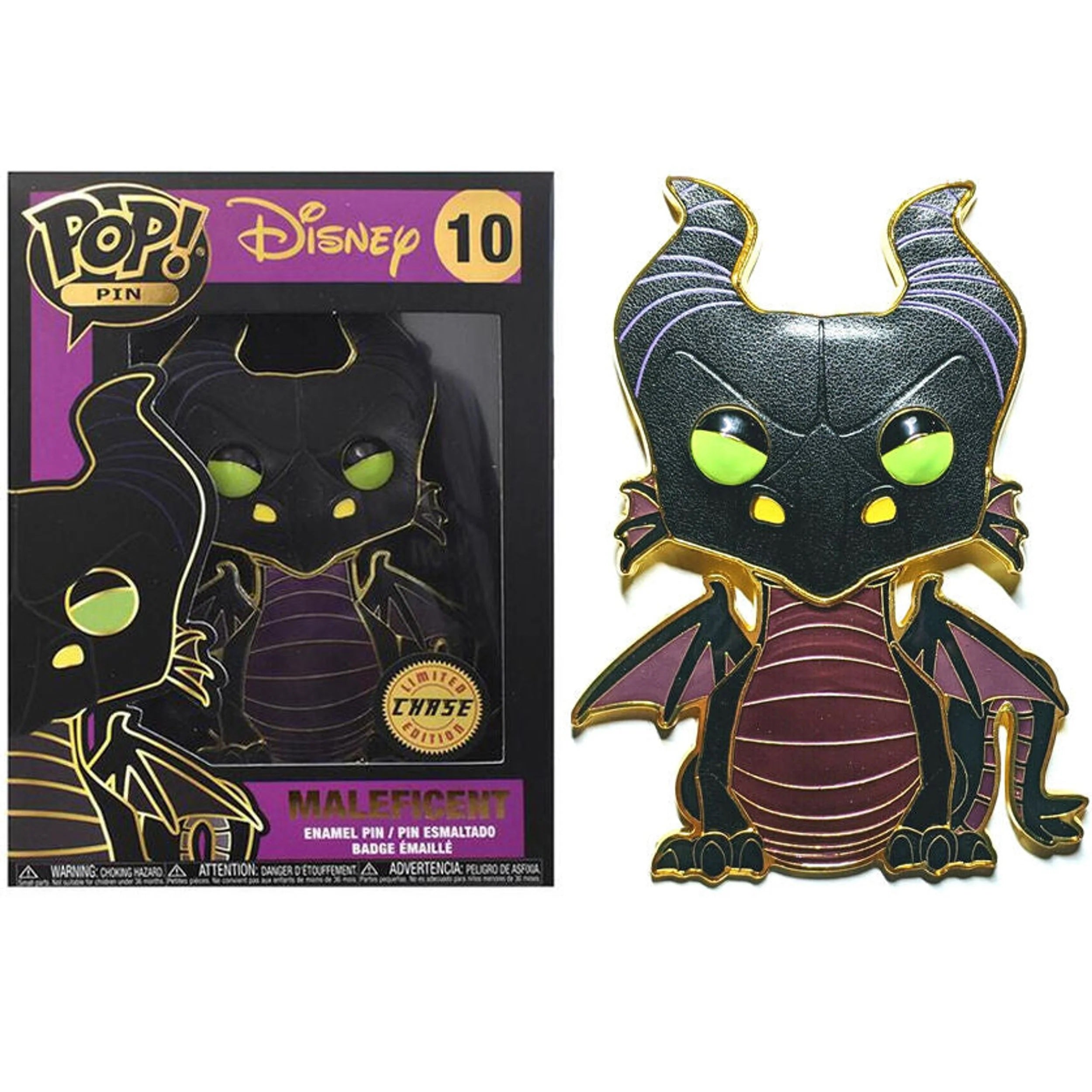 Funko Pop! Disney Maleficent Pin - Limited Chase Edition - Collectible Disney Villain Merchandise for Fans & Display
