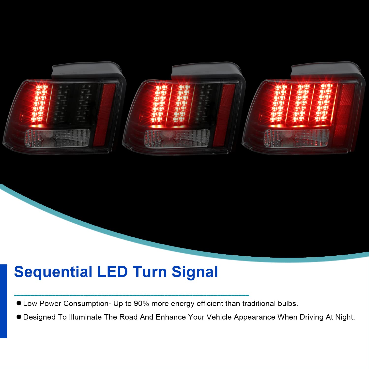 Spec-D Tuning Dual Halo Projector Headlights with LED Fog Strips - Compatible with Ford Mustang Mk5 (Left & Right Pair) - High-Performance Headlamp Assembly for Night Driving & Car Customization