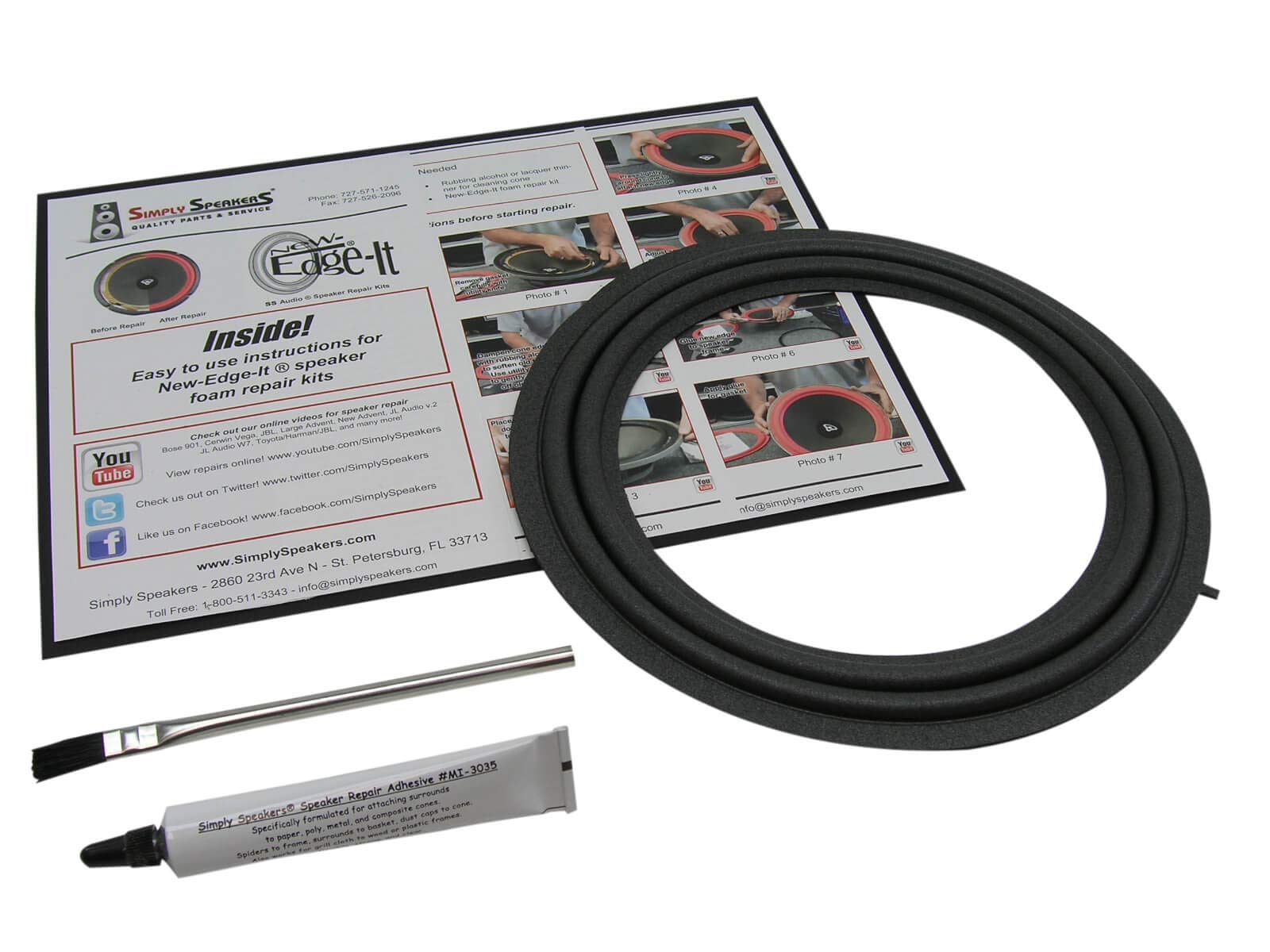 Simply Speakers 9 Inch Foam Speaker Repair Kit for 2000-2003 Toyota Solara JBL FSK-9M-Toyota (Single) - Enhance Car Audio Quality for Daily Commutes and Road Trips