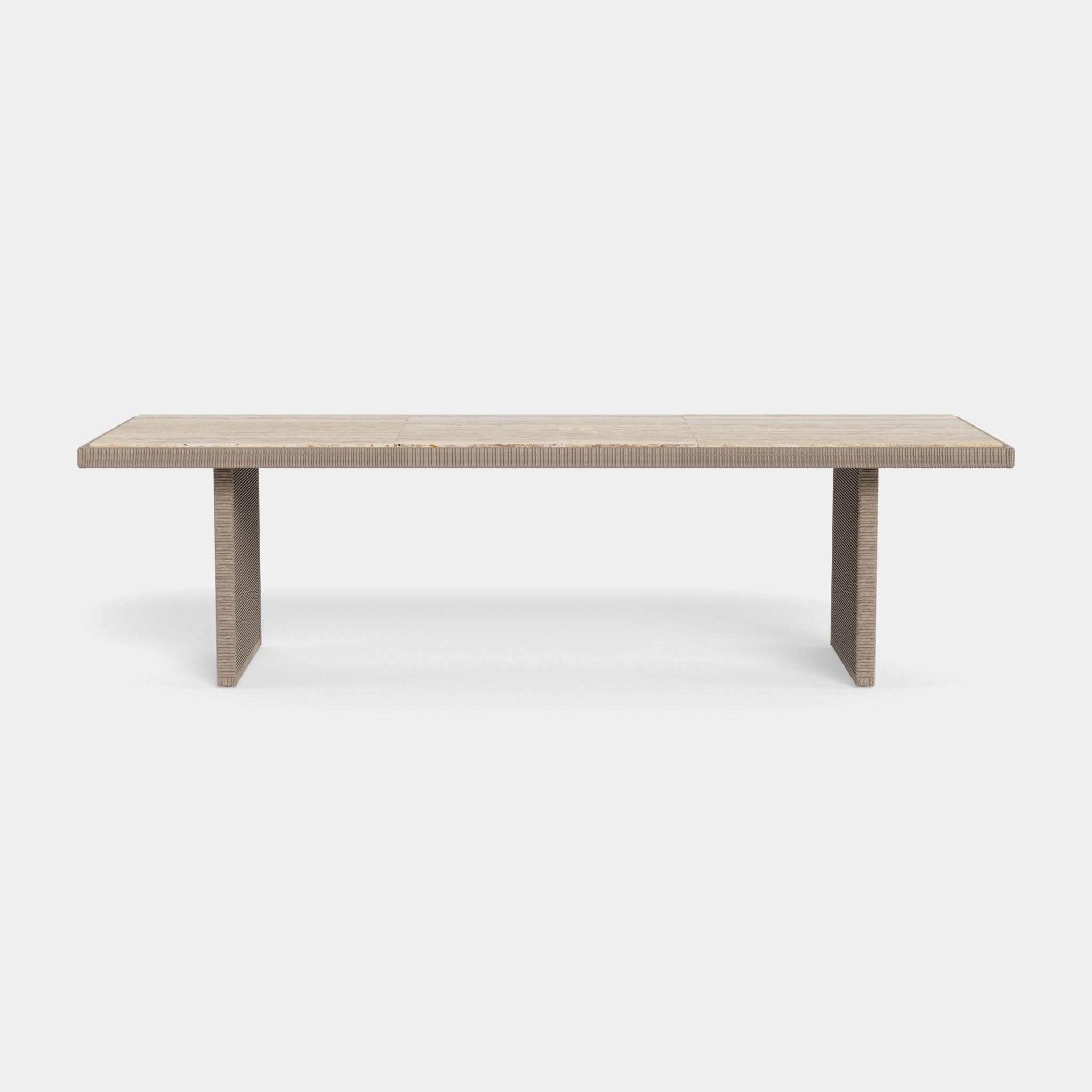Formentera 108-inch Modern Dining Table - Solid Wood Farmhouse Table for Kitchen & Dining Room - Perfect for Family Gatherings & Dinner Parties