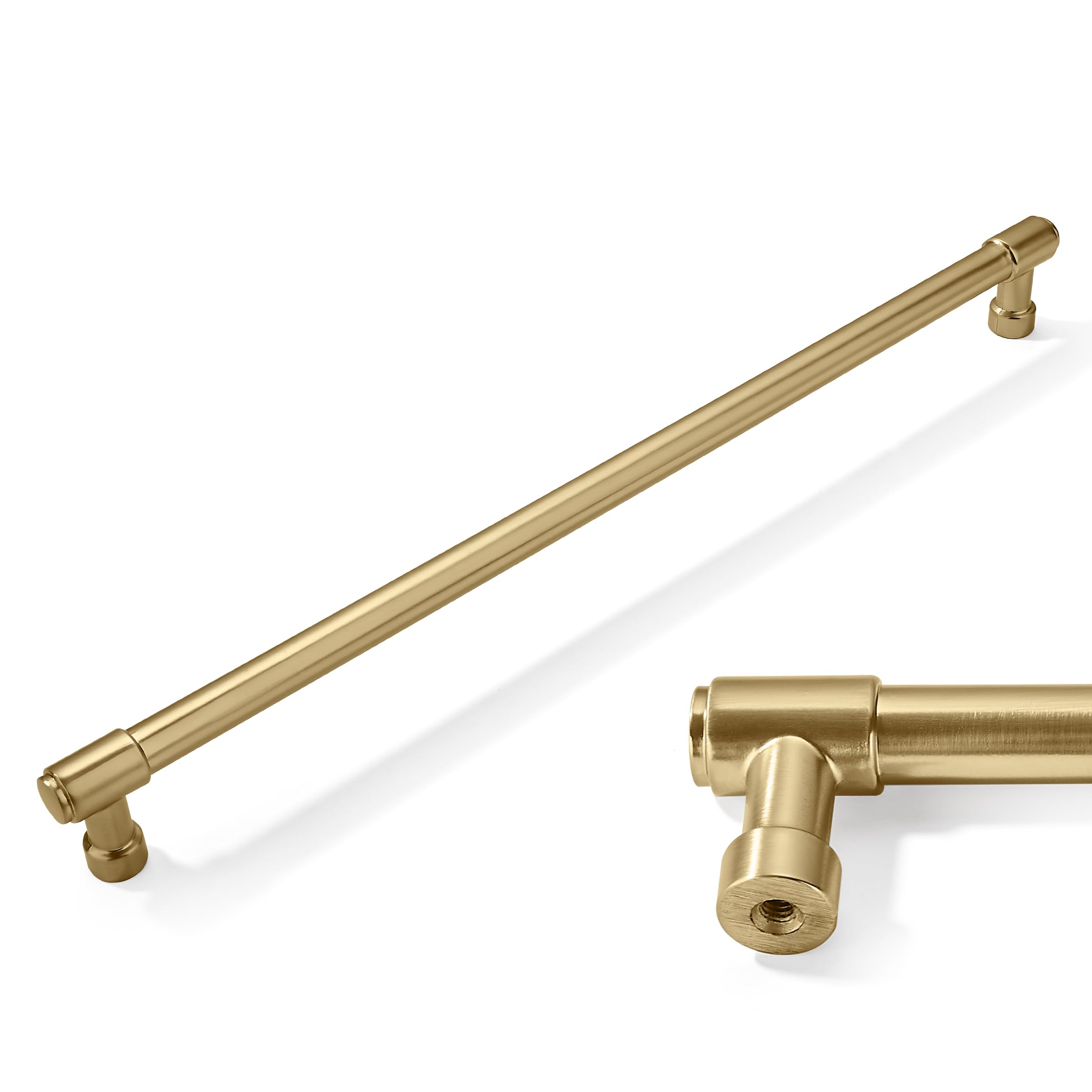 2 Pack 12 Inch Champagne Bronze Cabinet Pulls - Gold Drawer Handles for Kitchen Cabinets & Cupboards - Elegant Champagne Brass Hardware for Drawers, Wardrobes & Furniture (Perfect for Modern Kitchen & Bathroom Renovations)