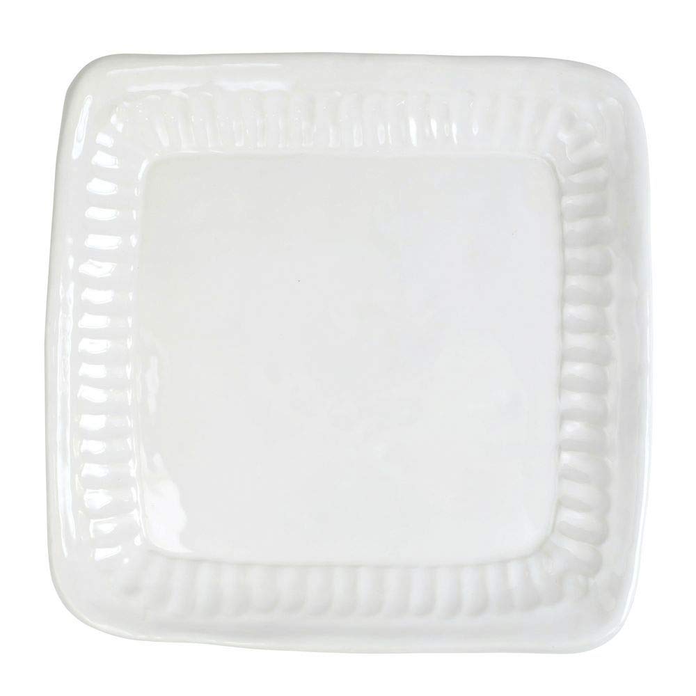 Vietri Pietra Serena Square Platter - Premium Stoneware Serving Plate for Steak, Salad, Dessert & Snacks | Elegant Dinnerware for Entertaining, Parties & Everyday Dining