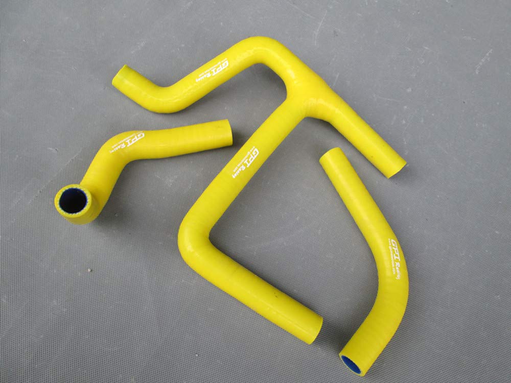 Suzuki RMZ450 RMZ 450 Radiator & Y Hose Kit (2008-2015) - High Performance Aluminum Cooling System with Yellow Finish for Off-Road Racing and Motocross