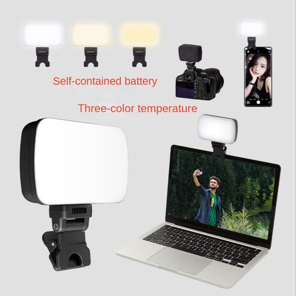 Mini LED Selfie Light for Mobile Phones - 2700K-6500K Adjustable Brightness, Computer Fill Light for Video Conference & Live Streaming - Perfect for YouTube, TikTok, Zoom Calls & Home Office