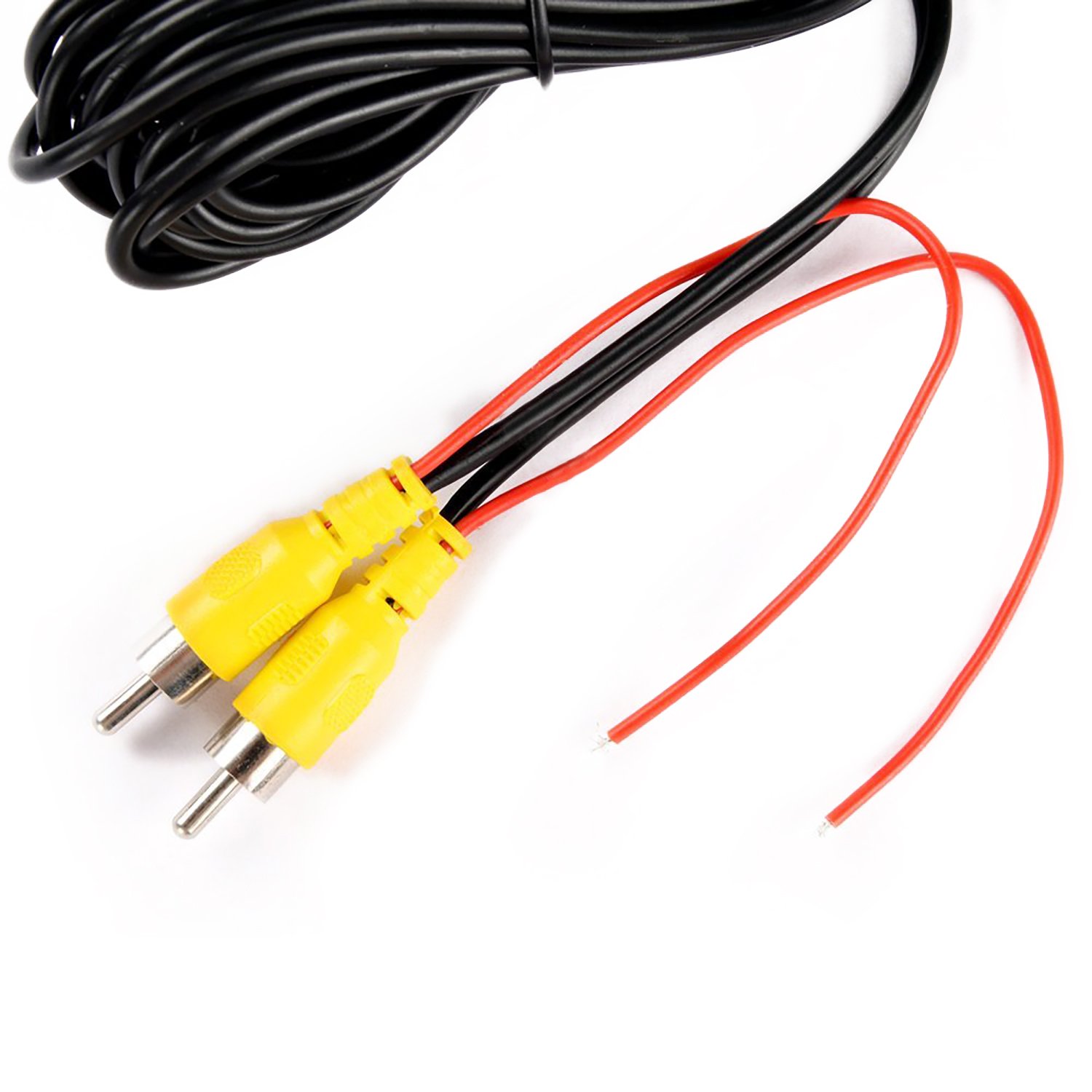 DALLUX Backup Camera RCA Video Cable - 33FT/10M Car Reverse Rear View Parking Camera Cable with DC Power Adapter & RCA Connector - Perfect for Truck, SUV, RV Parking Assistance & Safety Monitoring