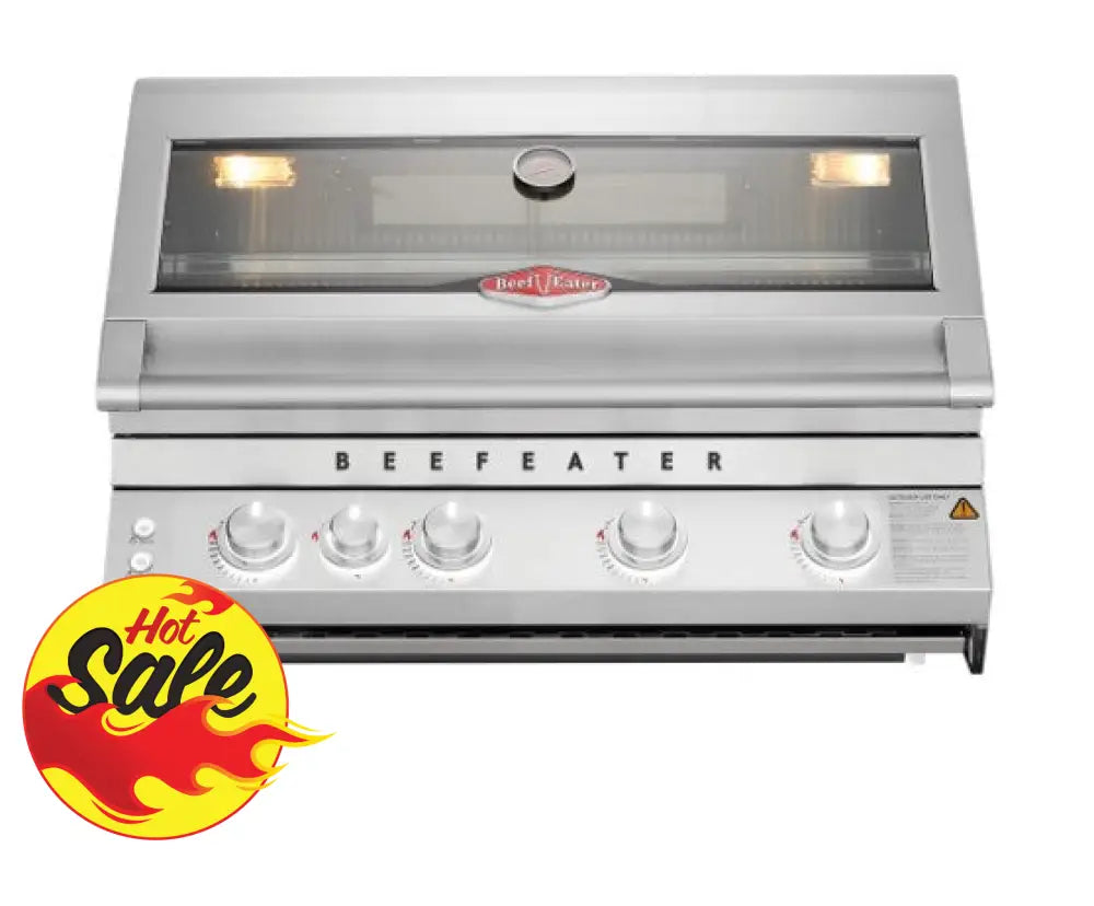 BeefEater BBF7645SA 7000 Premium 4-Burner Built-In BBQ Grill - Outdoor Gas Grill for Backyard, Patio & Garden Cooking | Stainless Steel Construction