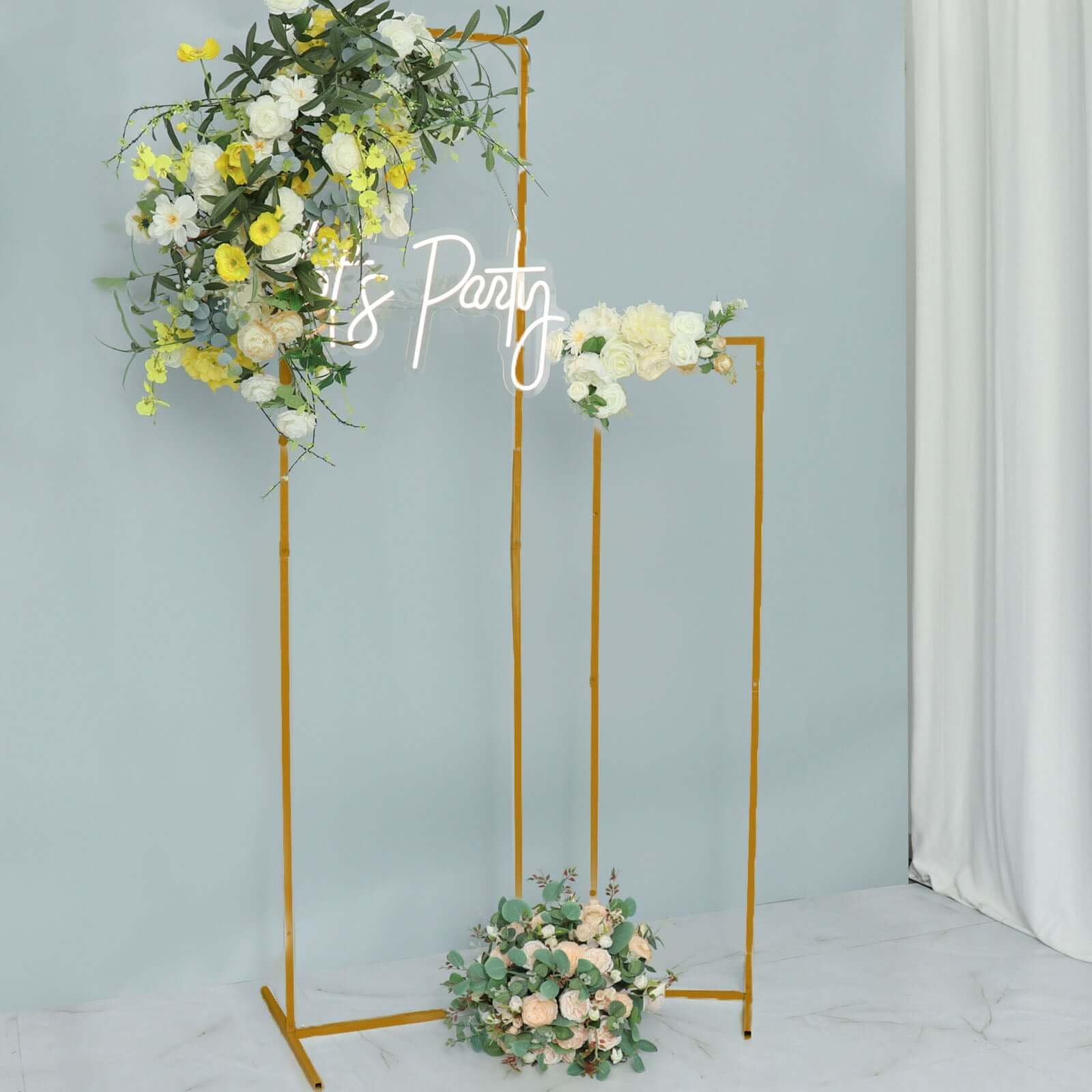 6.5ft Gold Wedding Flower Stand - Floor Vase Column for Wedding & Events