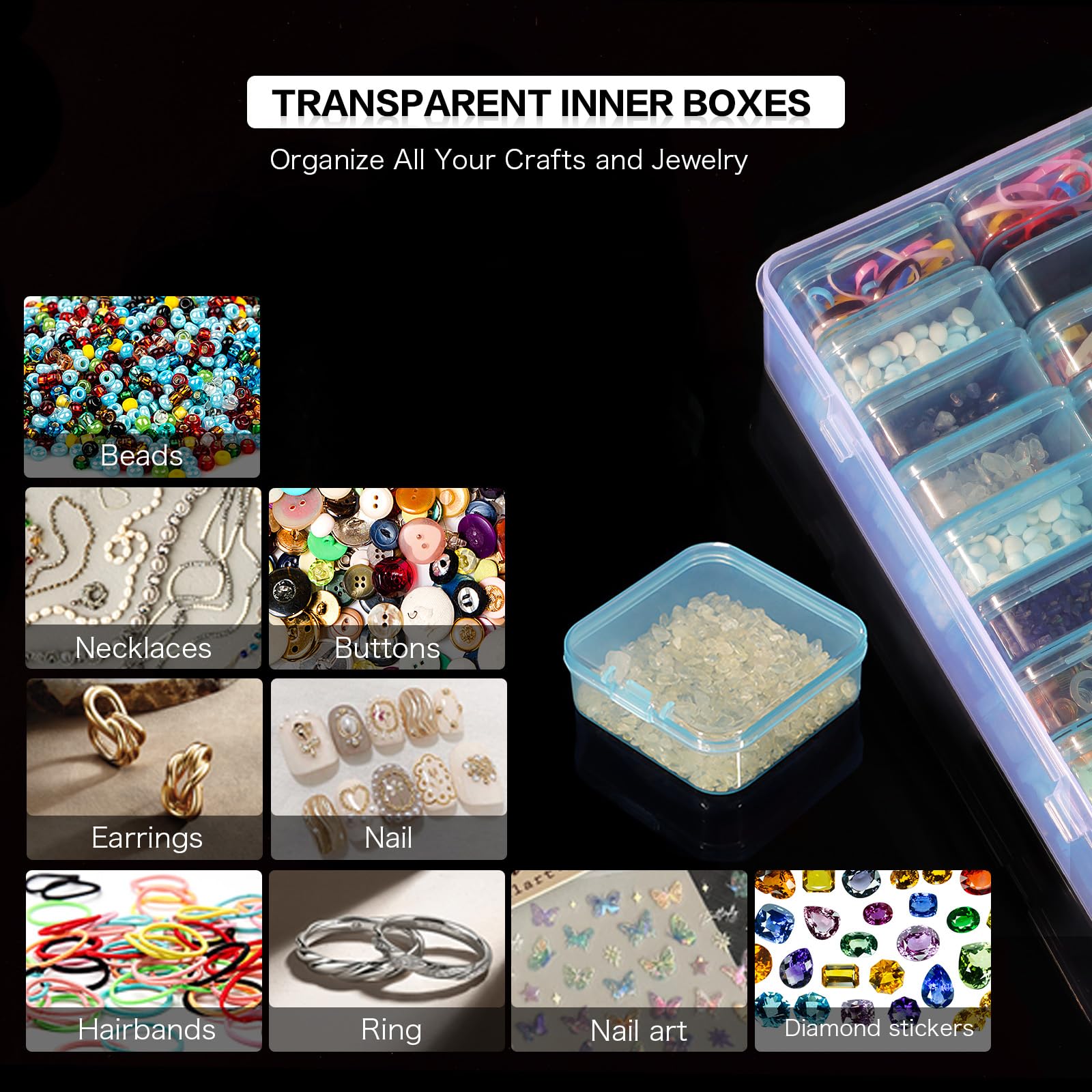 30-Piece Bead Organizer Box Set with 132 Labels - Plastic Craft Storage Containers for Jewelry Making, Beading Supplies & Bracelet Accessories - Perfect for DIY, Home Organization & Travel Crafting
