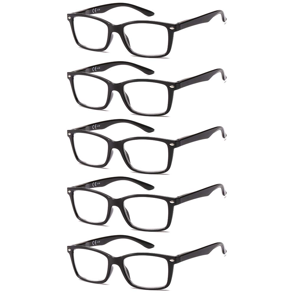 Suertree 3 Pack Reading Glasses for Men & Women - UV Protection, Anti-Glare, Spring Hinge Readers - Perfect for Reading, Computer Use & Office Work