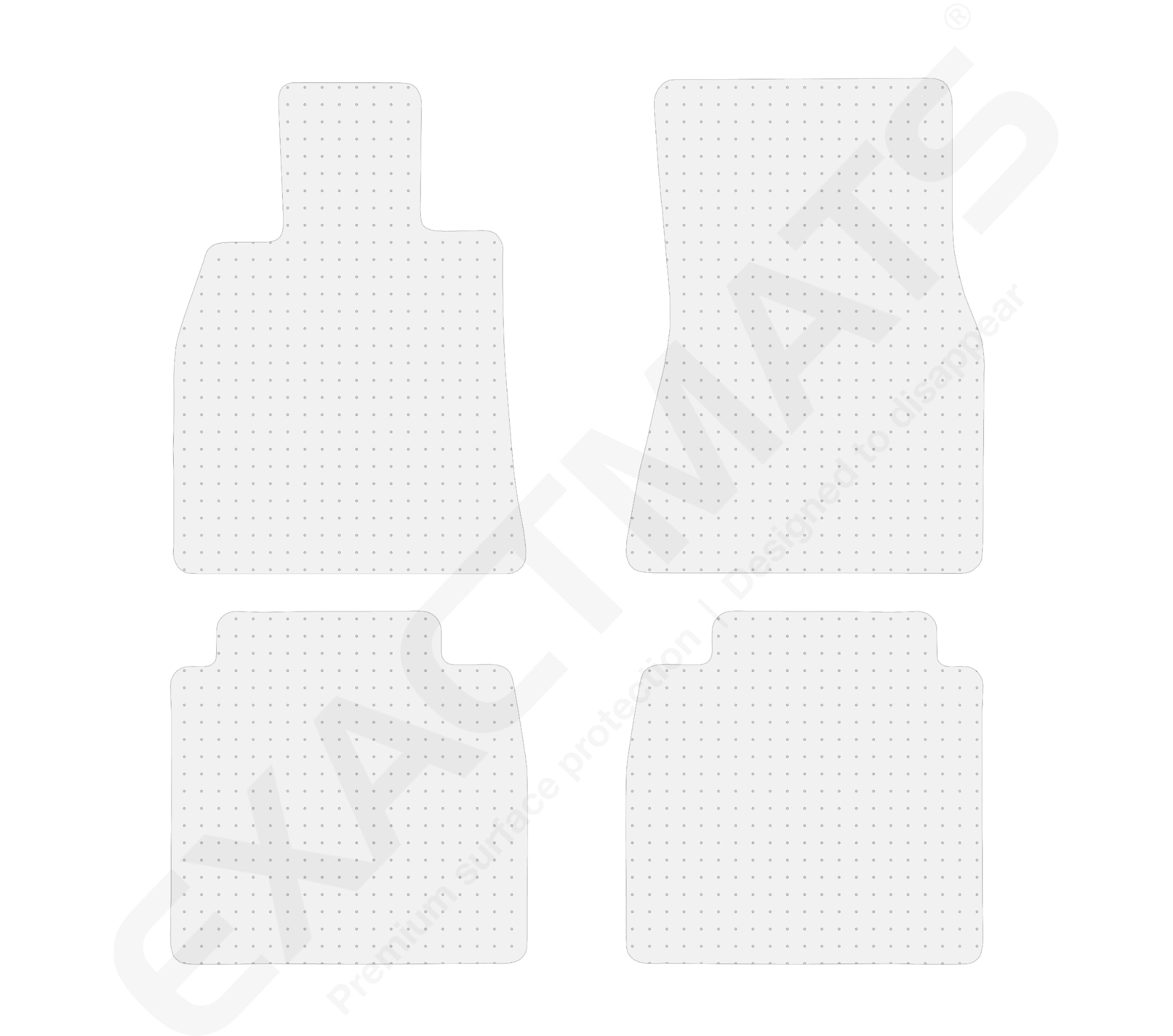 Premium Clear Floor Mats for Lexus LS 460 L (RWD) 2013-2017 - 1st & 2nd Row Protection - USA Made Car Floor Liners - Perfect for All-Weather & Daily Commute Protection