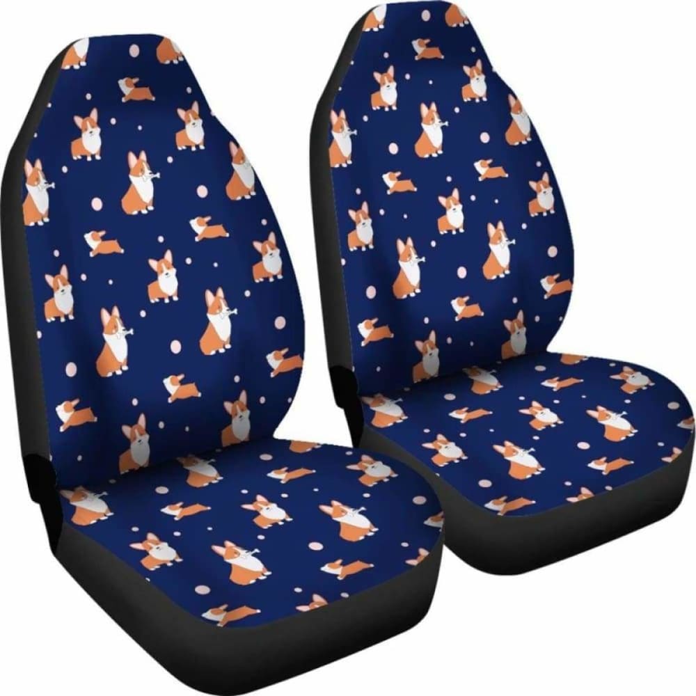 Premium Blue Corgi Dog Car Seat Cover - Waterproof & Nonslip Pet Seat Protector for Cars, SUVs & Trucks - Perfect for Travel, Daily Commute & Pet Adventures