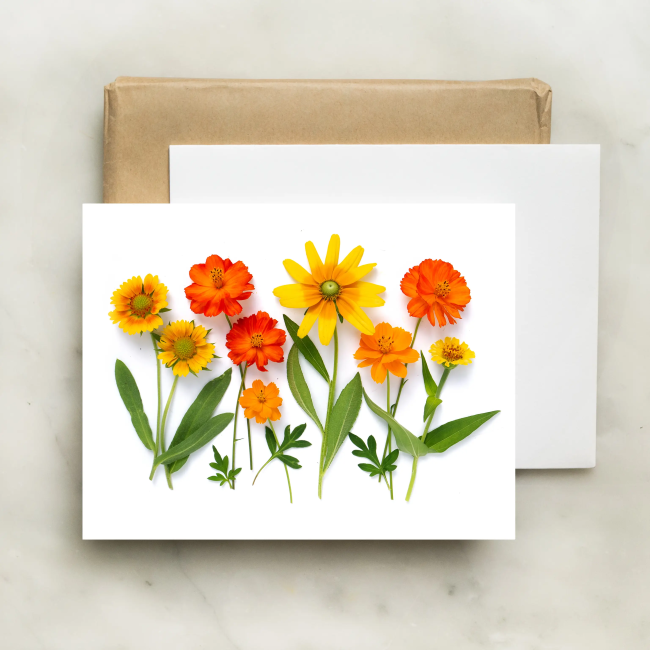 Botanical Greeting Card with Bottle Branch Design - Perfect for Summer Sunshine, Birthdays, and Home Decor