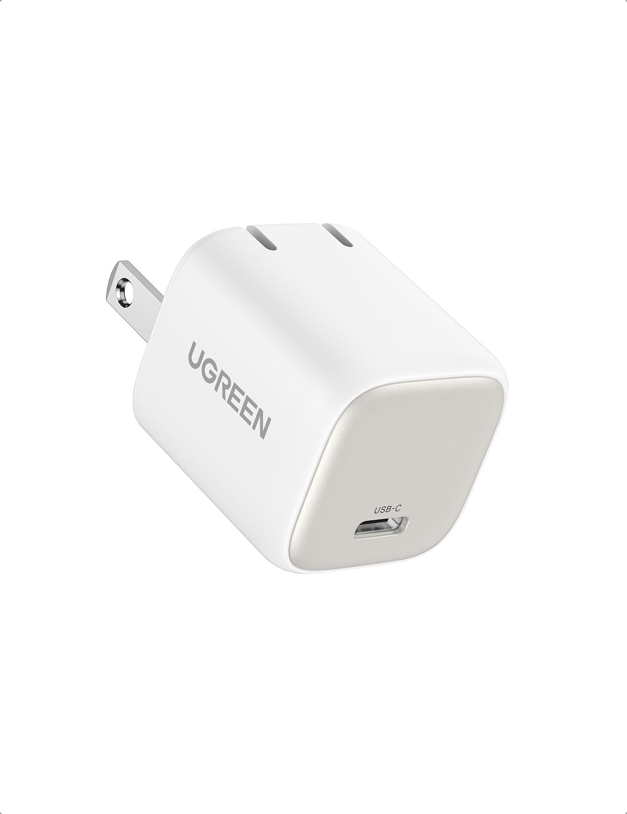 UGREEN 30W USB C GaN Fast Charger Block, Foldable Nexode Wall Plug - Compatible with iPhone 16 Pro Max/15, Galaxy S24, Pixel 8/7, MacBook Air, iPad (White) | Perfect for Travel, Office & Home Charging