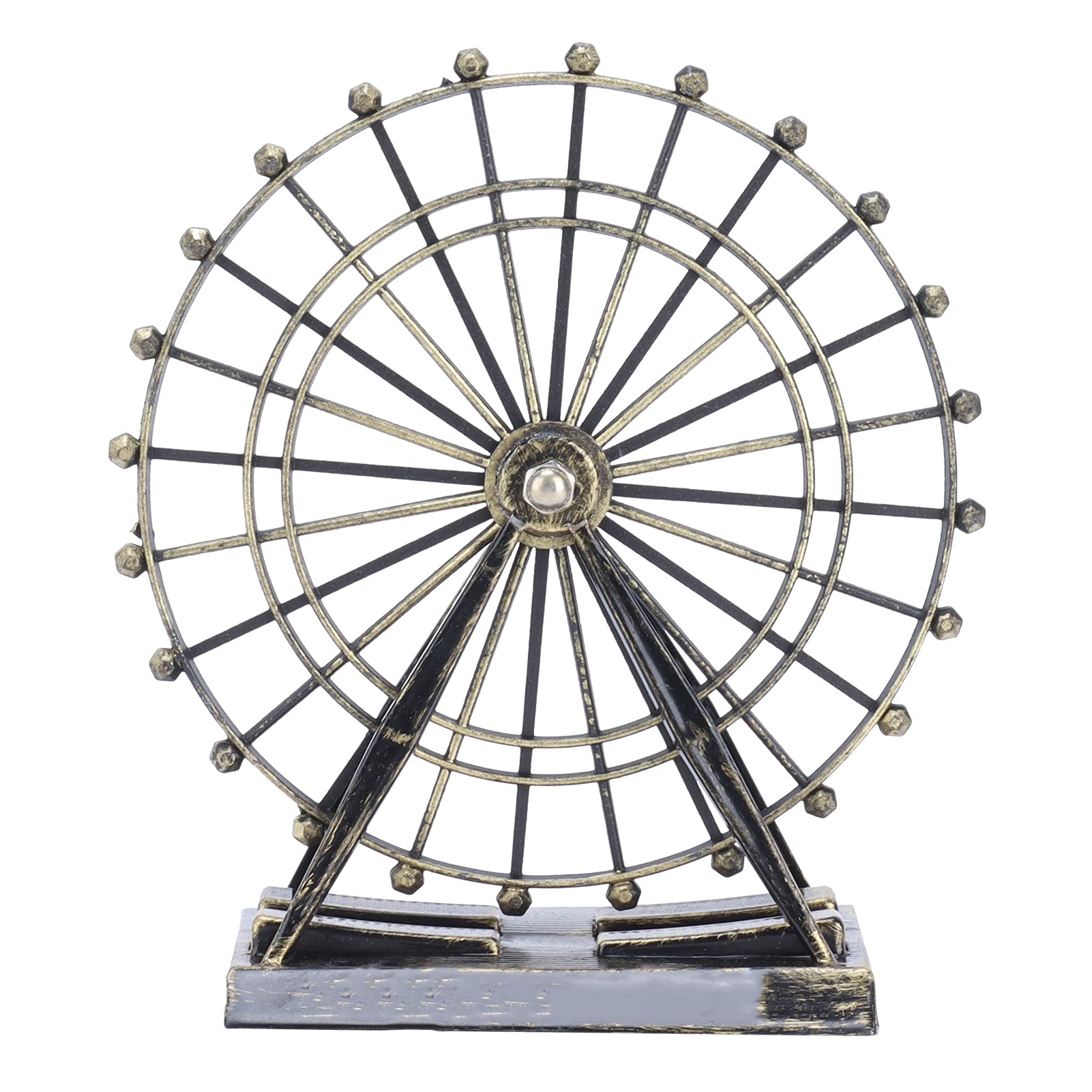 BORDSTRACT Ferris Wheel Desktop Decor - Metal Ferris Wheel Model for Home, Office, Living Room, TV Cabinet Display - Perfect for Home Decor, Gift Giving, and Collectible Display
