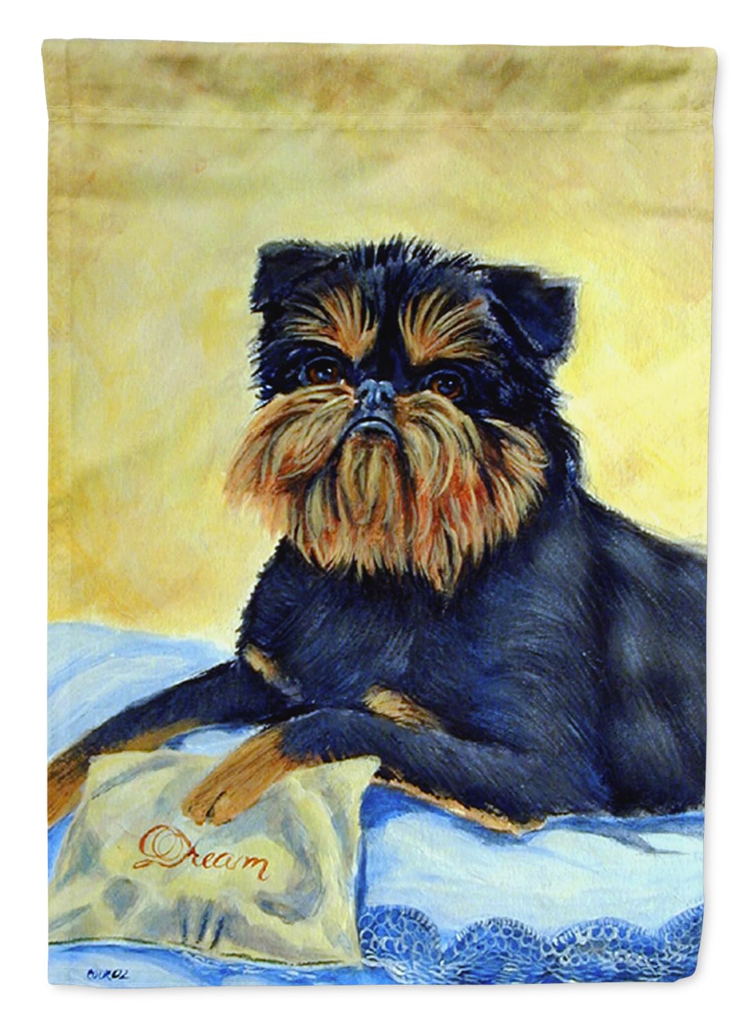 Caroline's Treasures Brussels Griffon Garden Flag - Decorative Outdoor Yard Banner for Mailbox, Patio, Flower Beds - Colorful Weather-Resistant Garden Art (12x18 Inches)