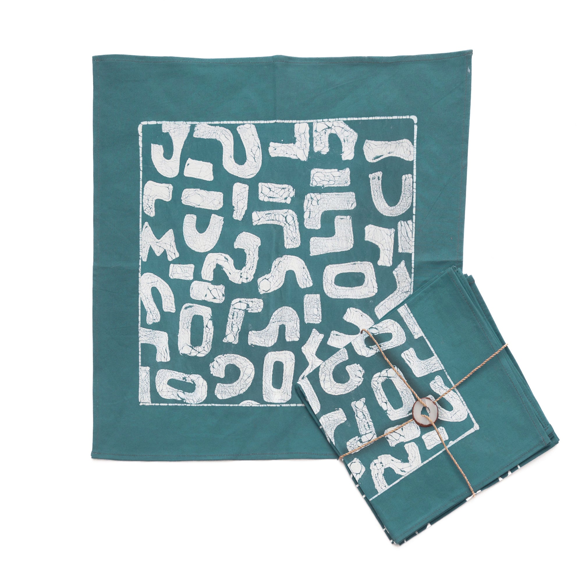 Premium Kuba Blues Filled Teal Napkins - 12 Pack Eco-Friendly Party Napkins for Weddings, Birthdays & Special Events