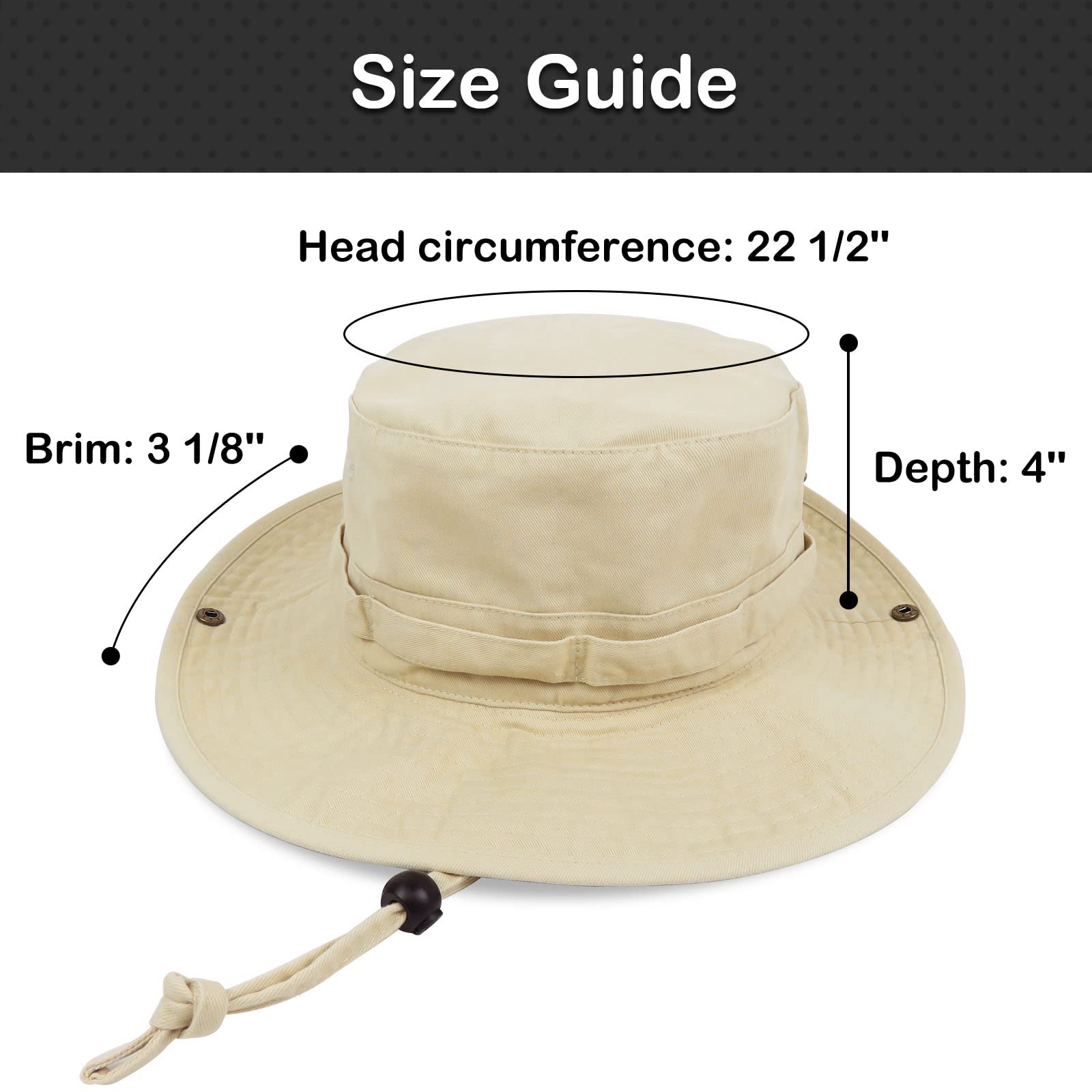 UV Protection Bucket Hat with Wide Brim - Sun Hat for Men & Women - Perfect for Fishing, Hiking, Safari & Outdoor Activities