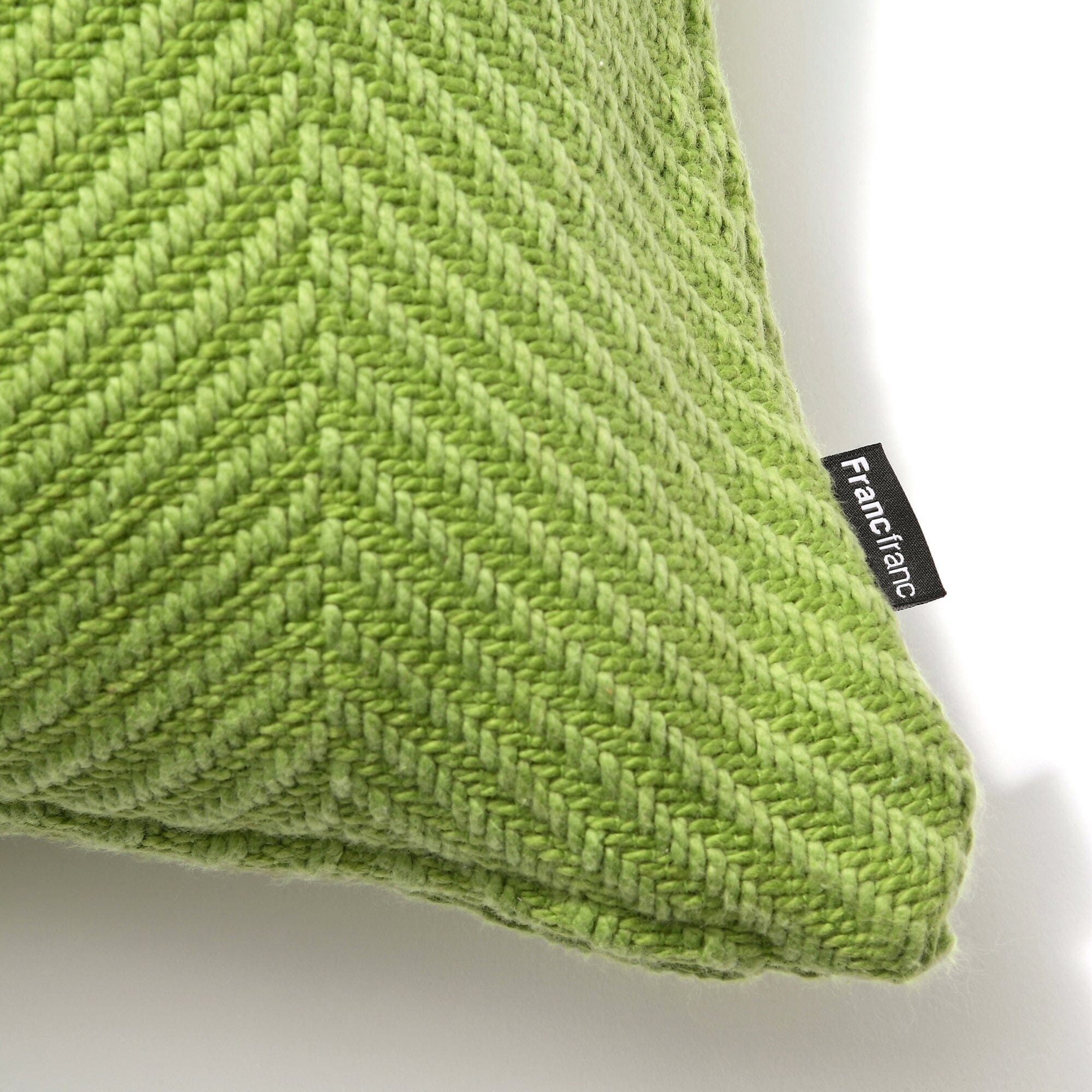 Herringborn 18x18 Inch Square Cushion Cover - Soft Decorative Pillow Case for Sofa, Bed, Chair - 450x450mm Green Home Decor - Perfect for Living Room, Bedroom, Outdoor Patio
