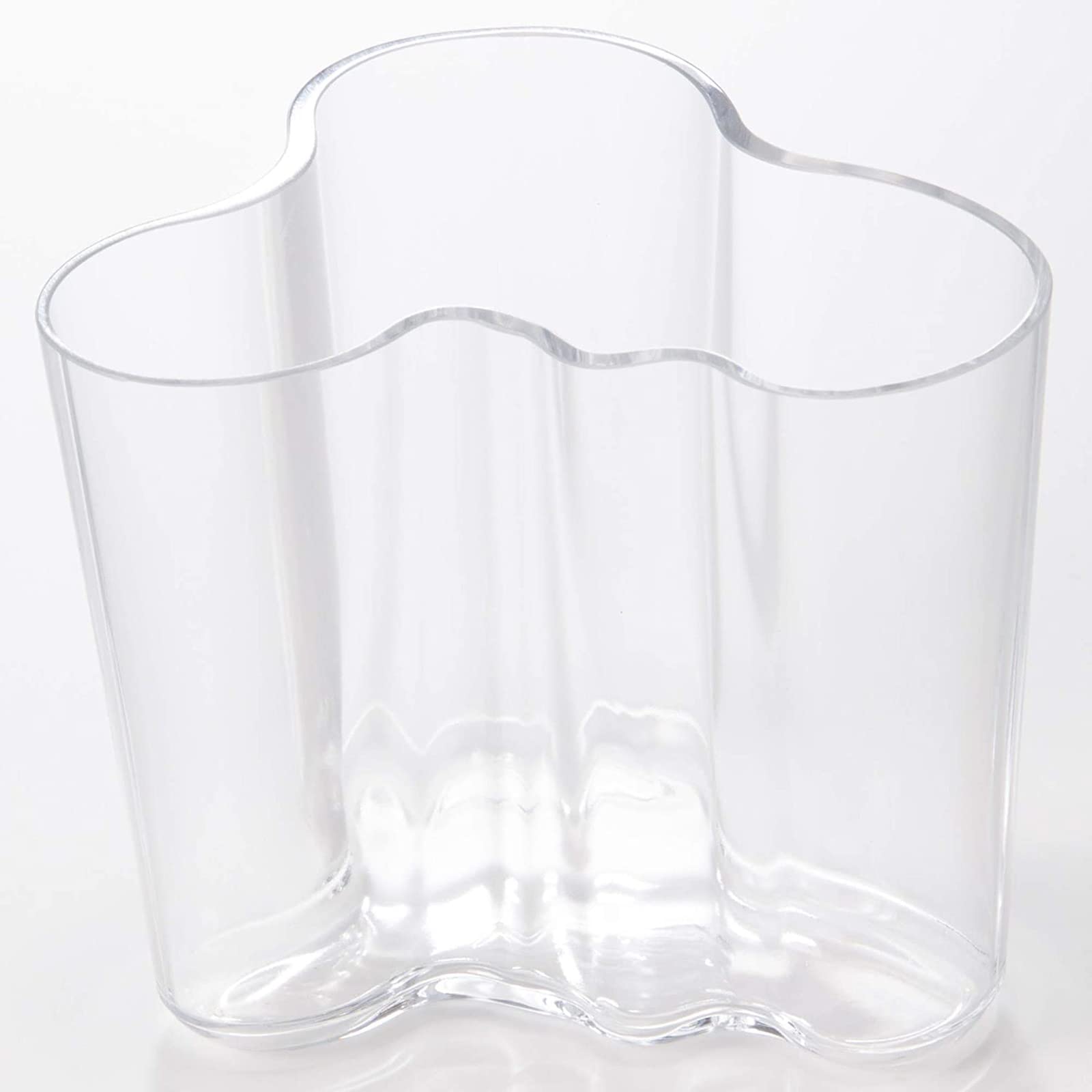 Iittala Alvar Aalto 95mm Clear Glass Vase - Modern Scandinavian Home Decor for Flowers & Centerpieces