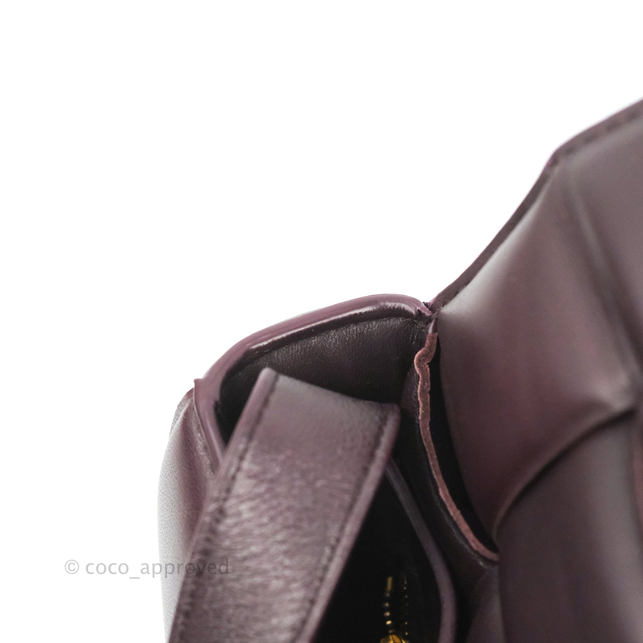 Bottega Veneta Padded Cassette Shoulder Bag in Grape Lambskin Leather with Gold Hardware - Luxury Crossbody Purse for Women, Perfect for Work, Travel and Evening Events