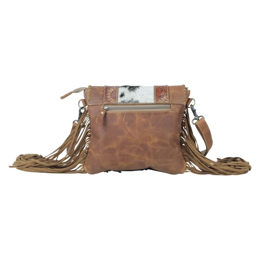 Myra Bag Propinquity Genuine Leather & Hairon Crossbody Bag S-5235 - Stylish Women's Purse for Work, Travel & Everyday Use