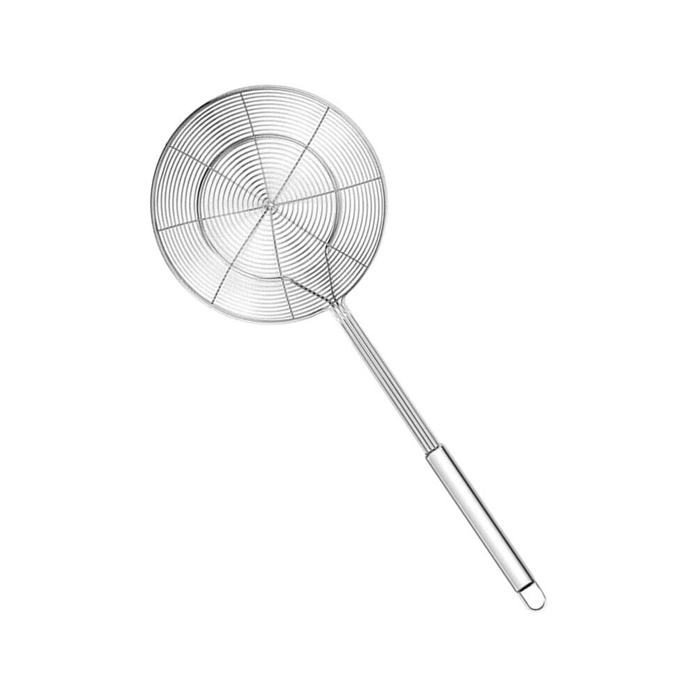 Premium Stainless Steel Spider Strainer Skimmer Ladle - 5.4 Inch Kitchen Tool for Deep Frying, Pasta, Noodles & Hot Pot | Durable & Easy to Clean