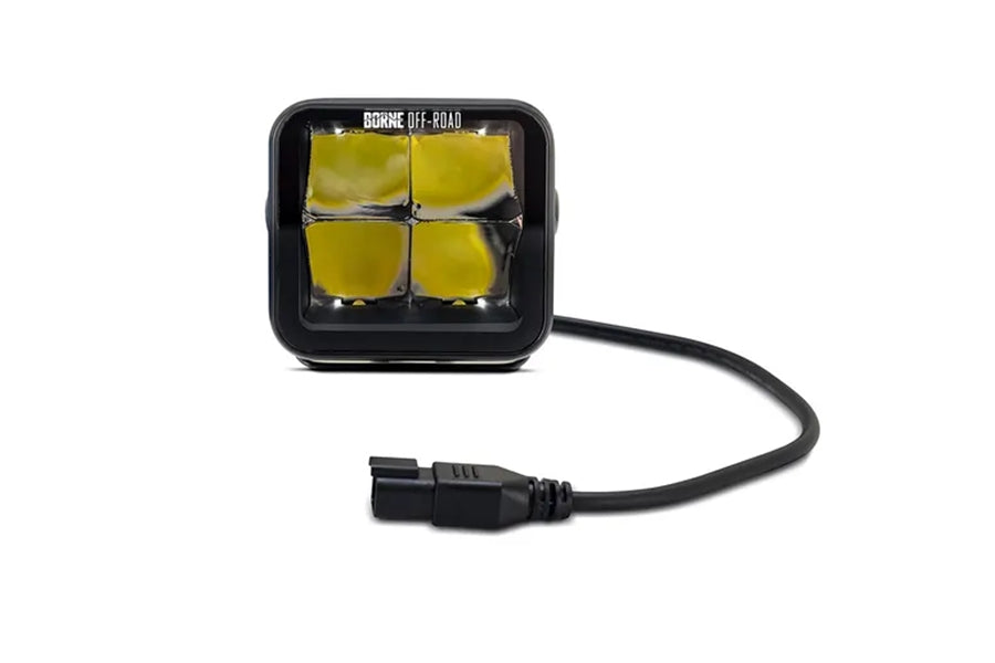 Borne Off Road Light Pod Kit - 3x3 Spot LED Lights for Trucks, Jeeps & ATVs - Durable Off-Road Lighting for Night Driving & Outdoor Adventures