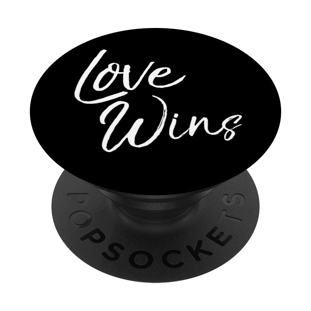 Christian PopSocket Grip - Love Wins Conquers All Bible Verse Design - Swappable Phone & Tablet Grip for Daily Use, Church, and Inspirational Moments