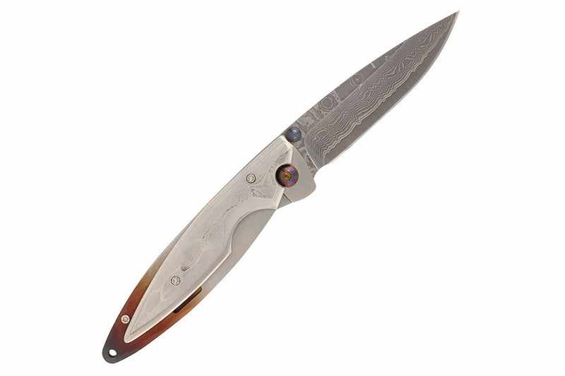 Mcusta Shinra Kasumi VG-10 Damascus Steel Folding Knife - 3.75