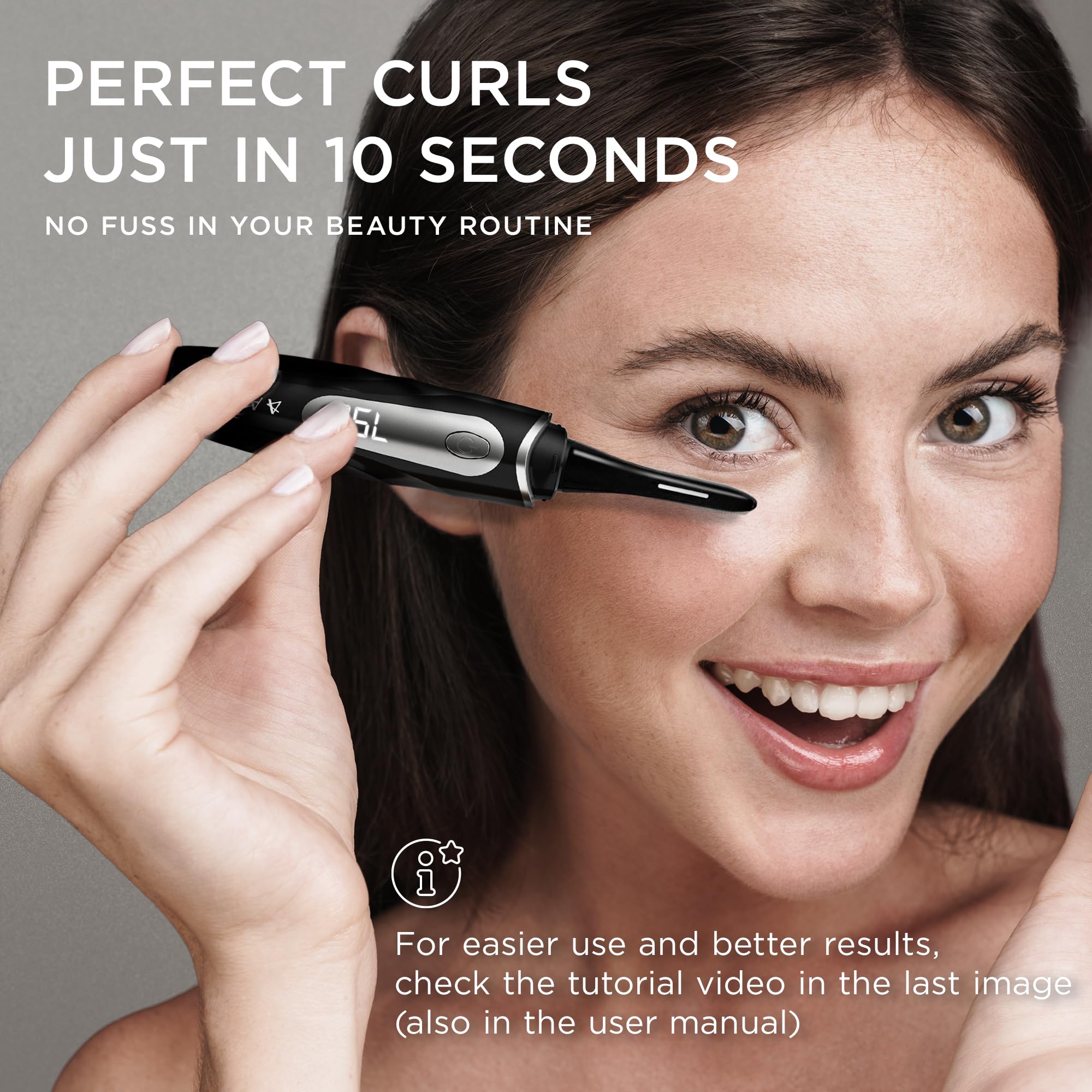 Best Heated Eyelash Curler for Women - 10 Second Fast Heating Electric Lash Curler with Long Lasting Curls - Gentle & Safe Eye Care Tool - Perfect for Daily Makeup, Travel, and Gorgeous Lash Looks