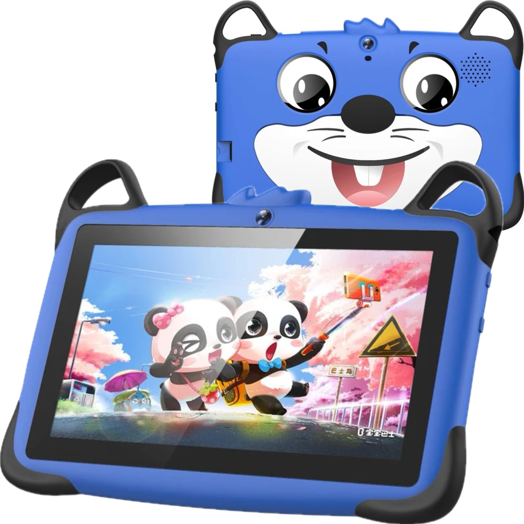 TUTT K7 7-inch Kids Learning Tablet - Drop-Resistant, HD Display, 8GB Memory (Expandable), Android OS, Dual Camera, Parental Controls - Perfect for Early Education & Home Learning (Blue)