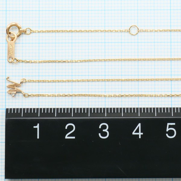 4℃ K10PG Diamond Necklace - 14K Gold Plated Elegant Pendant Jewelry for Women, Perfect for Anniversary, Wedding & Special Occasion Gifts