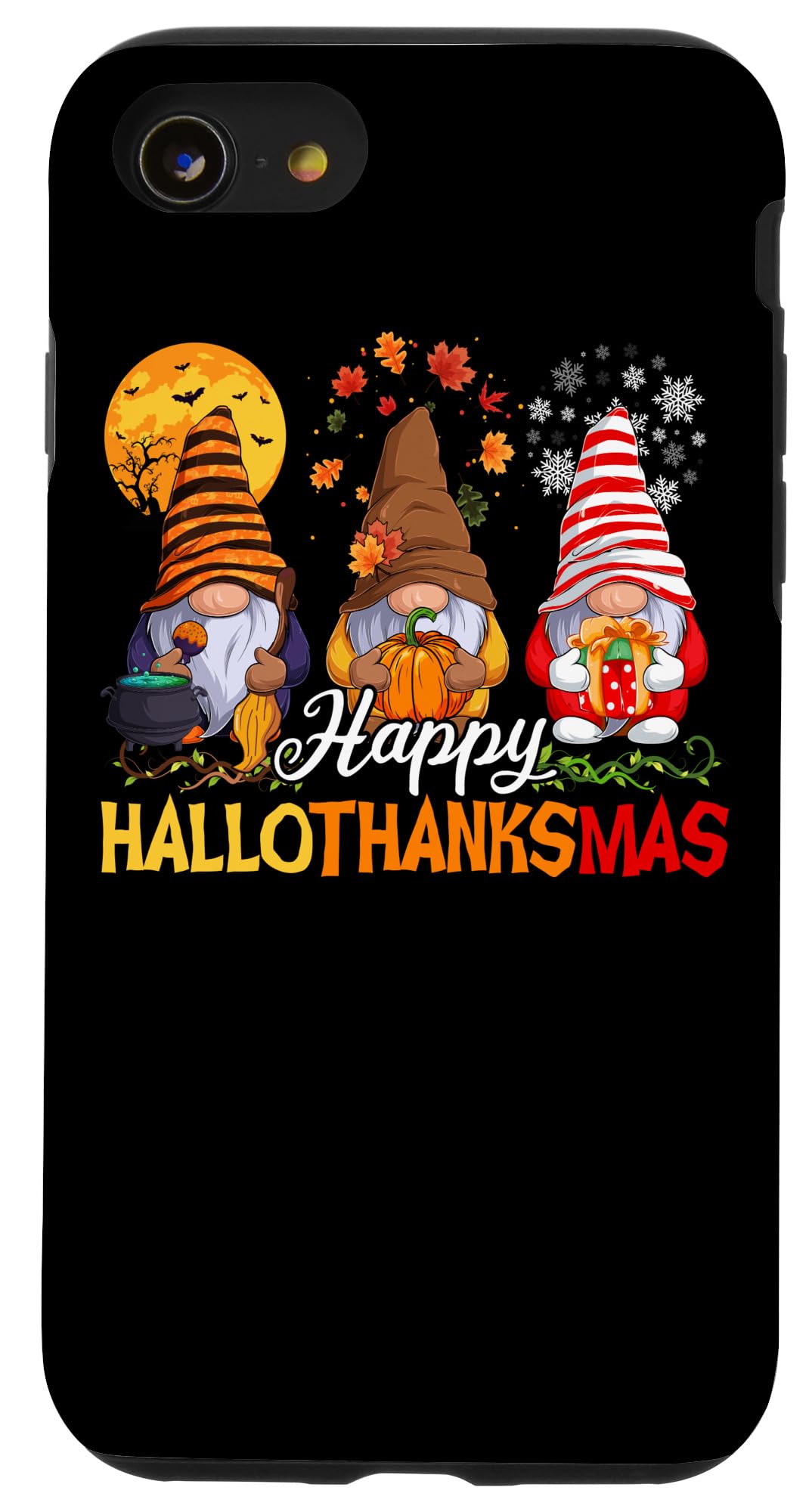 iPhone SE (2020) / 7 / 8 Cute Gnome Christmas Case - Holiday Gift for Women, Girls & Kids - Perfect for Fall, Halloween & Christmas Celebrations