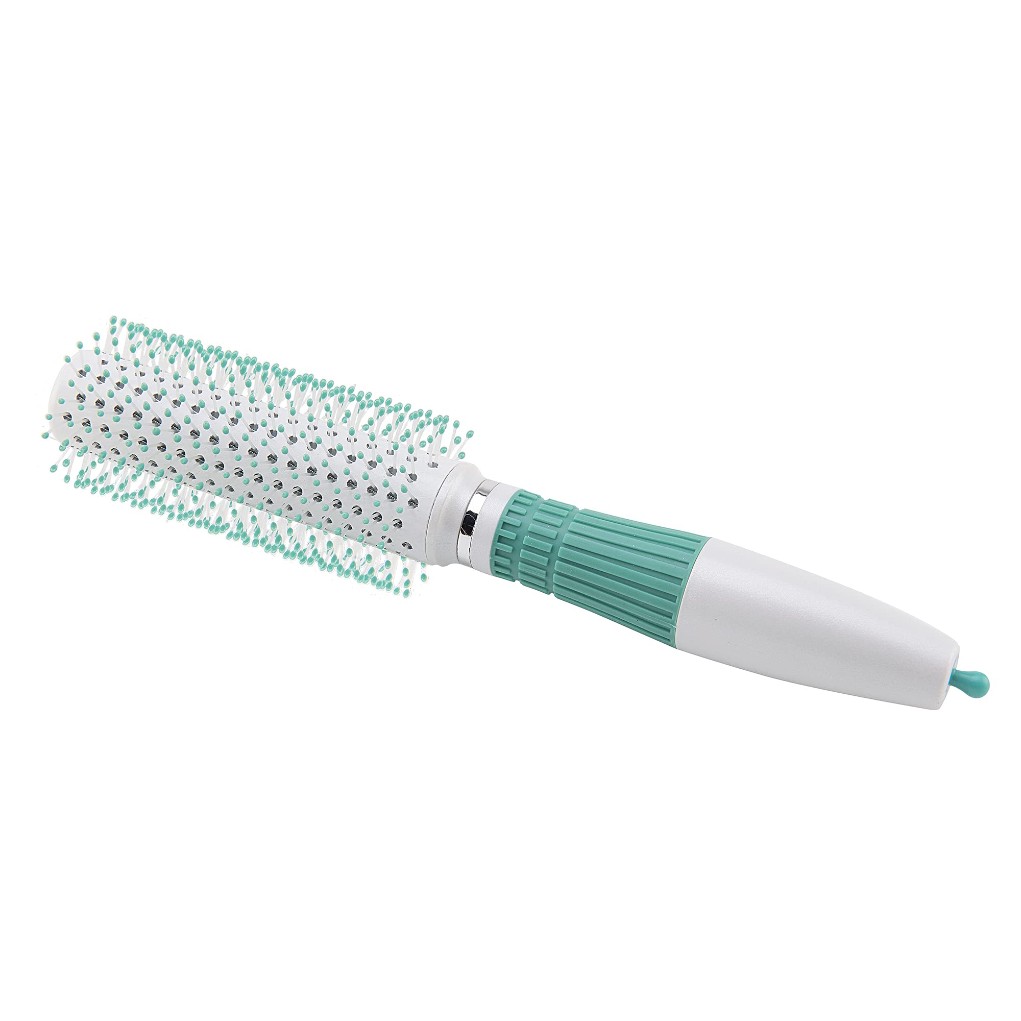Kai Professional Radial Hair Brush for Women - Detangling & Styling Hair Brush with Soft Bristles (White & Green) - Perfect for Home, Salon & Travel Use