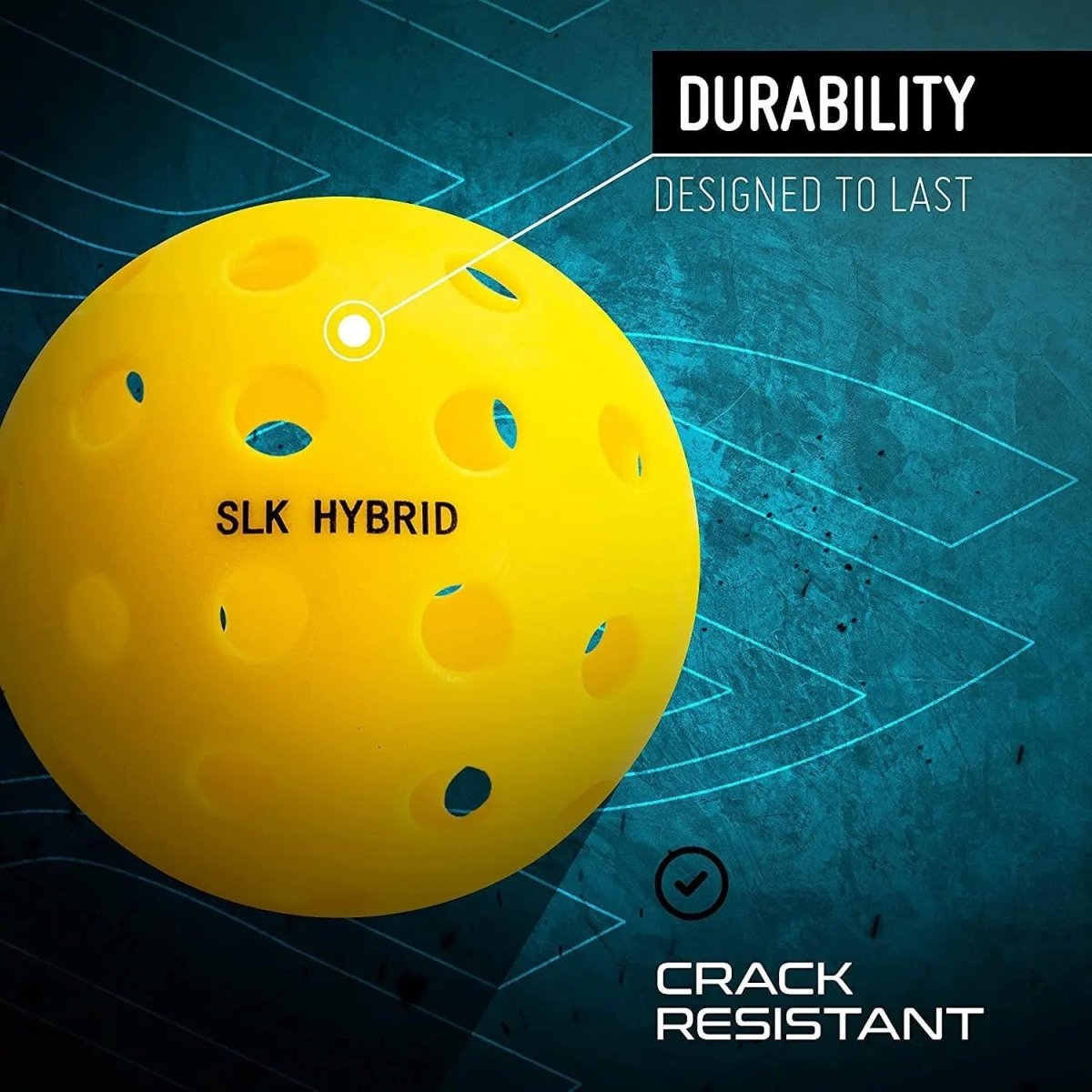 Selkirk SLK Hybrid Pickleballs - 6 Pack for Indoor & Outdoor Play | Durable & High-Performance Pickleball Set for Tournaments, Practice & Casual Games