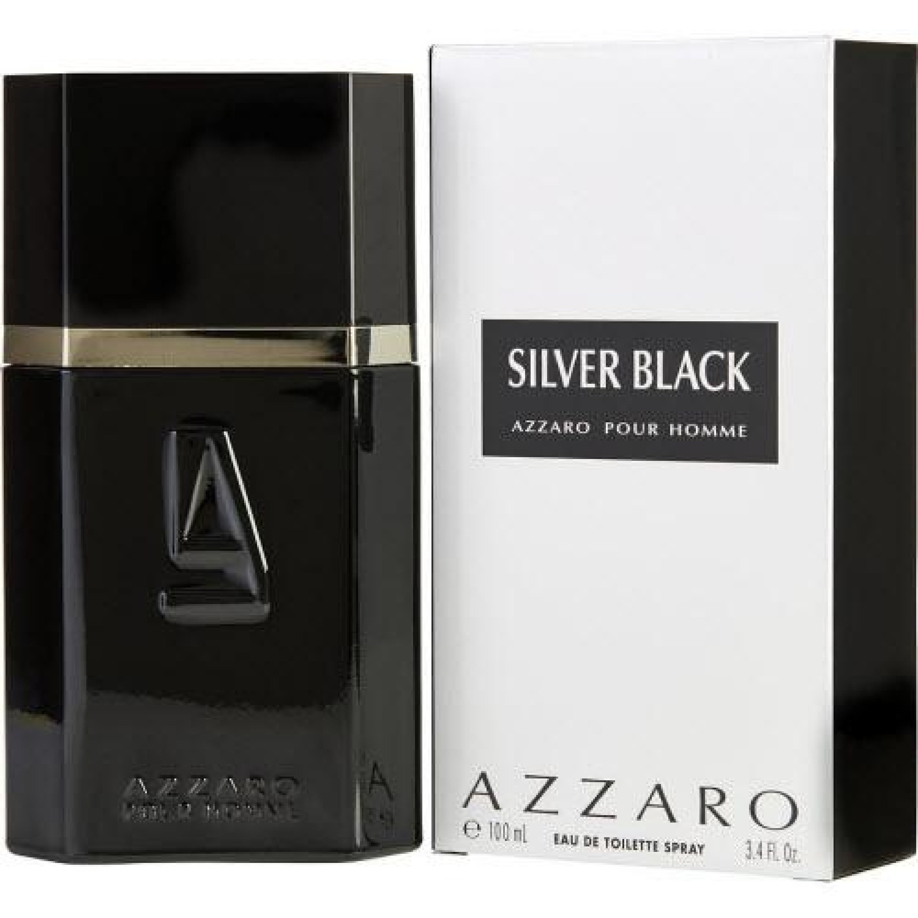 Azzaro Silver Black 100ML EDT Spray for Men - Fragrance Cologne for Daily Wear, Night Out & Special Occasions