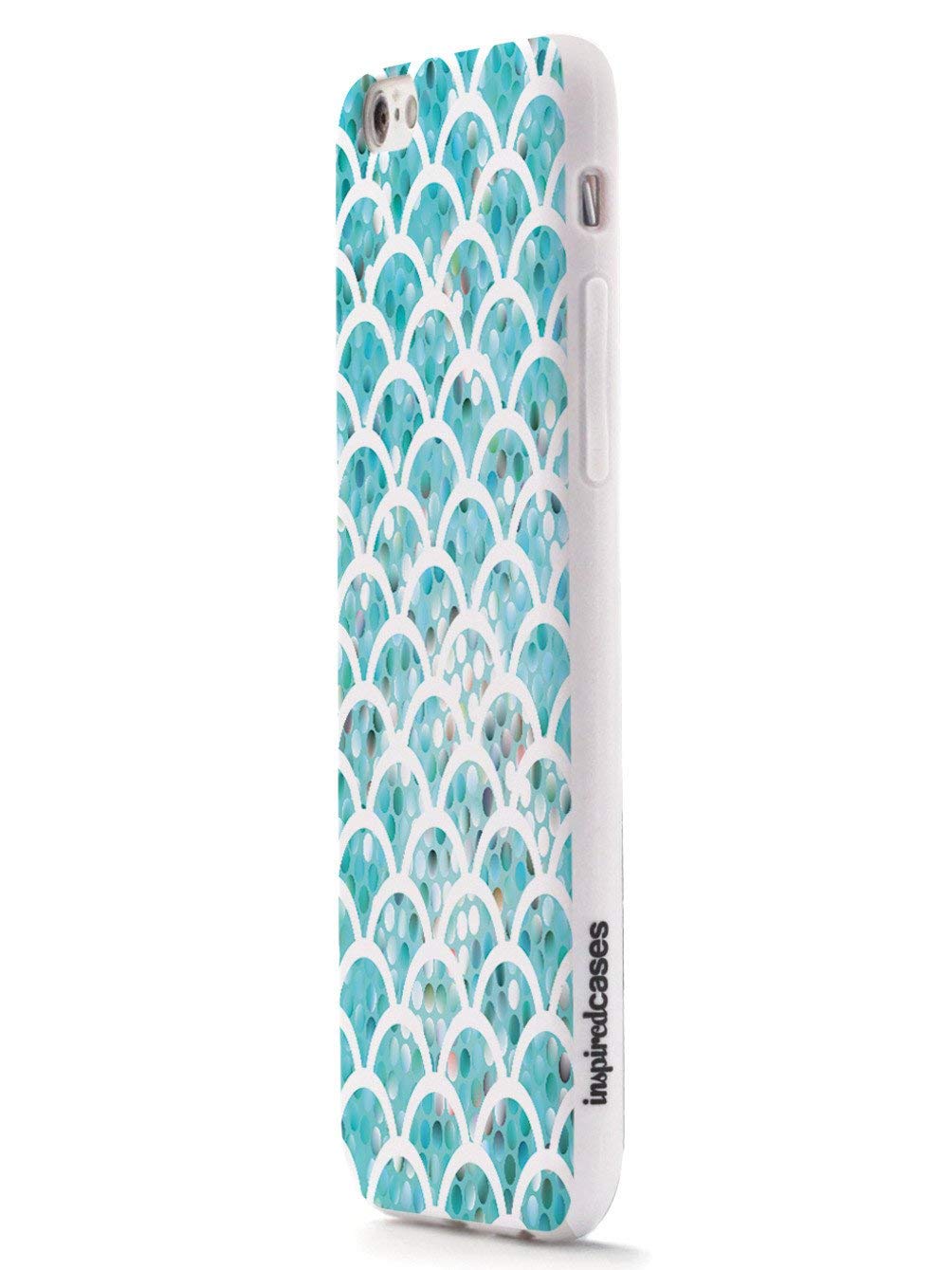 Inspired Cases - Premium 3D Textured Protective Phone Case for Apple iPhone 8 Plus | Mermaid Scales Design in Teal | Shockproof & Scratch-Resistant | Perfect for Everyday Use, Travel & Outdoor Activities